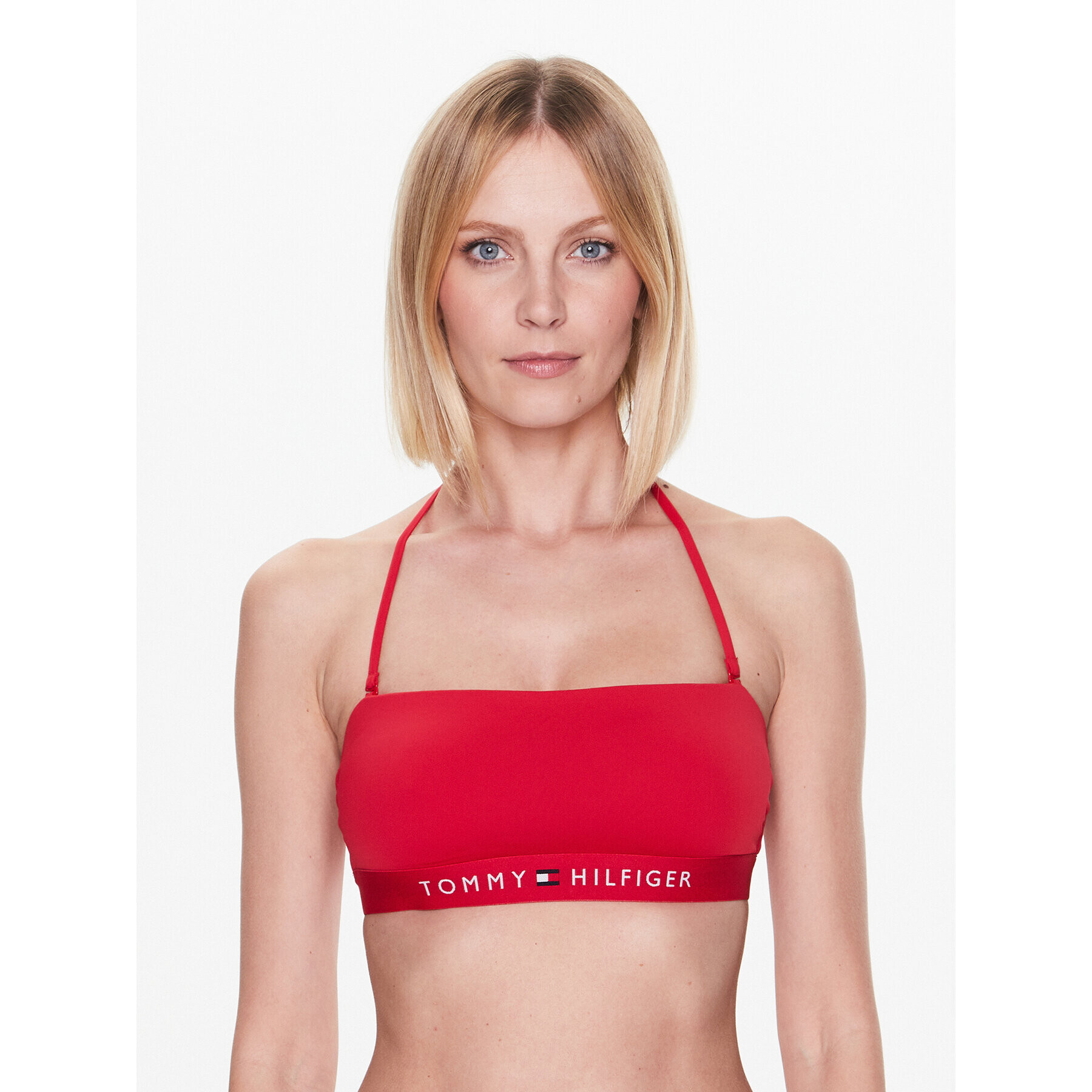 Tommy Hilfiger Gornji del bikini UW0UW04136 Rdeča - Pepit.si