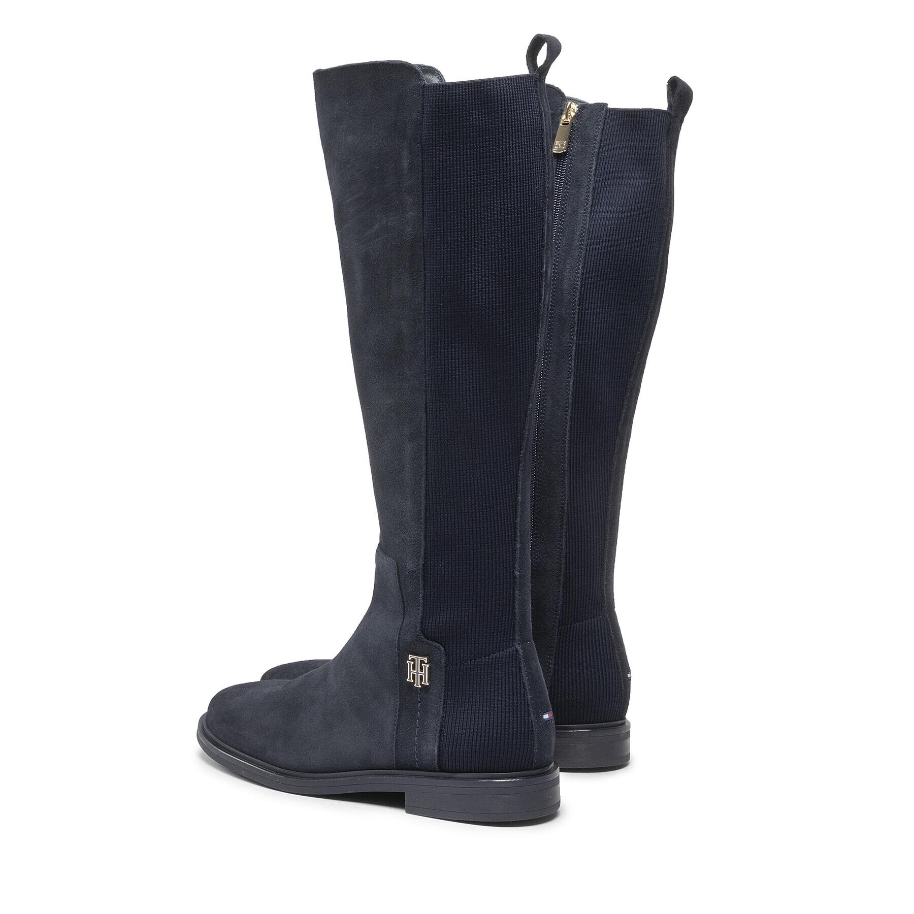 Tommy Hilfiger Jahalni škornji Th Essentials Longboot FW0FW07050 Mornarsko modra - Pepit.si