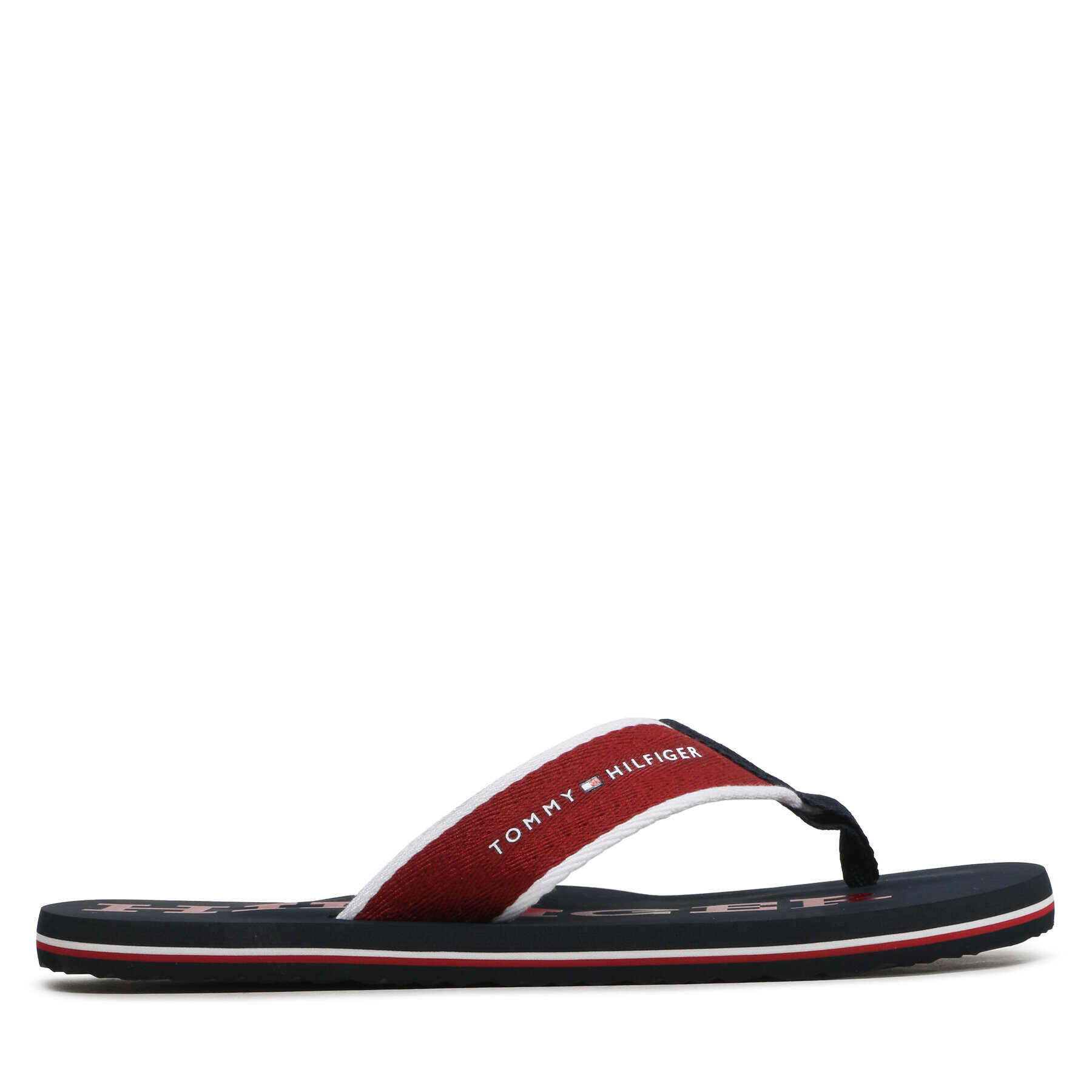 Tommy Hilfiger Japonke Classic Hilfiger Beach Sandal FM0FM04617 Bordo rdeča - Pepit.si