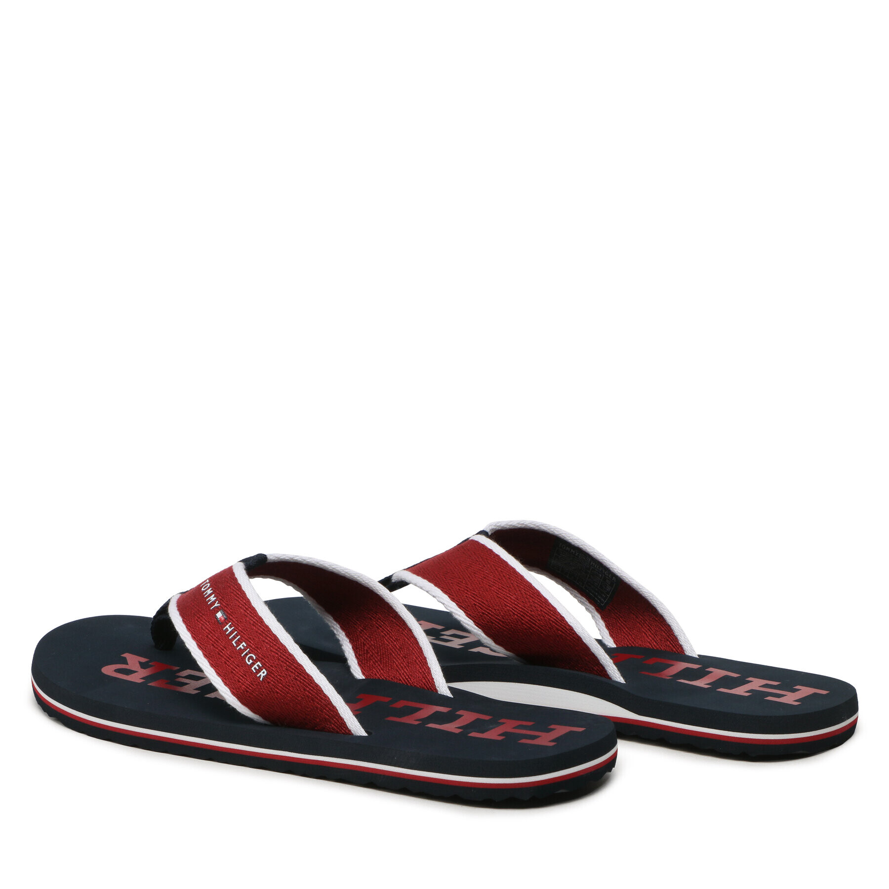 Tommy Hilfiger Japonke Classic Hilfiger Beach Sandal FM0FM04617 Bordo rdeča - Pepit.si