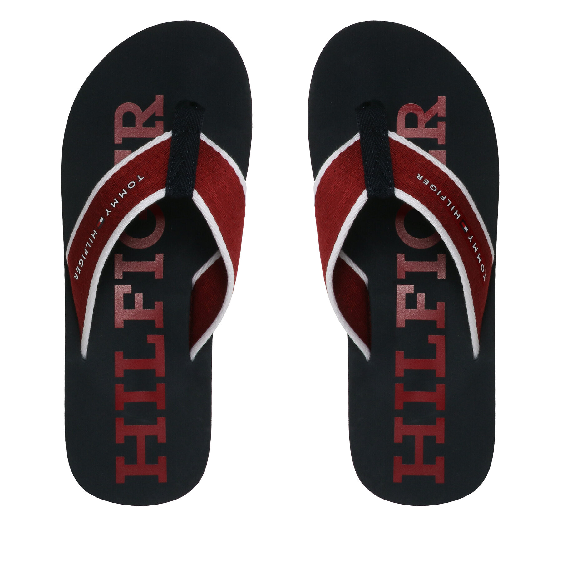 Tommy Hilfiger Japonke Classic Hilfiger Beach Sandal FM0FM04617 Bordo rdeča - Pepit.si