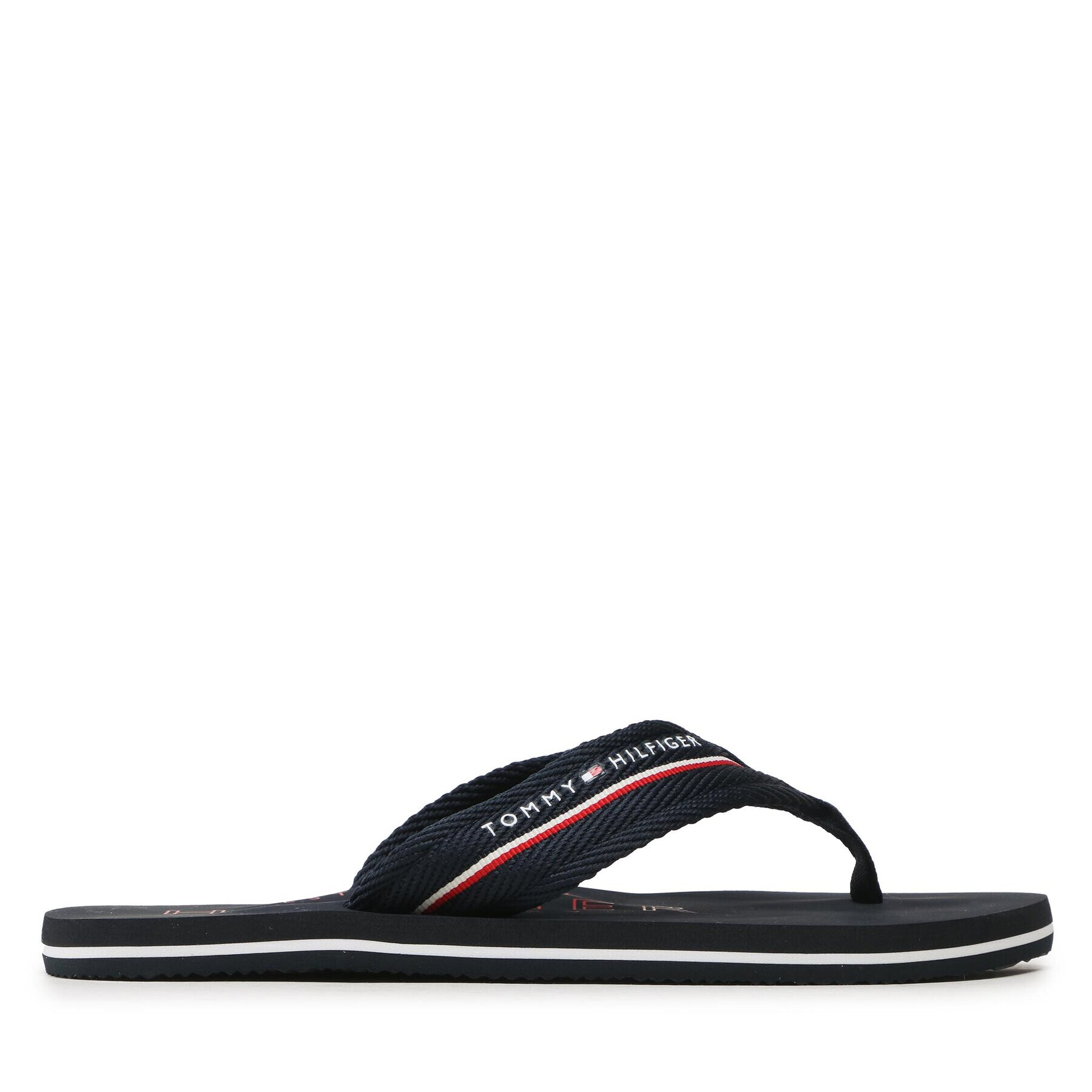 Tommy Hilfiger Japonke Corporate Hilfiger Beach Sandal FM0FM04471 Mornarsko modra - Pepit.si