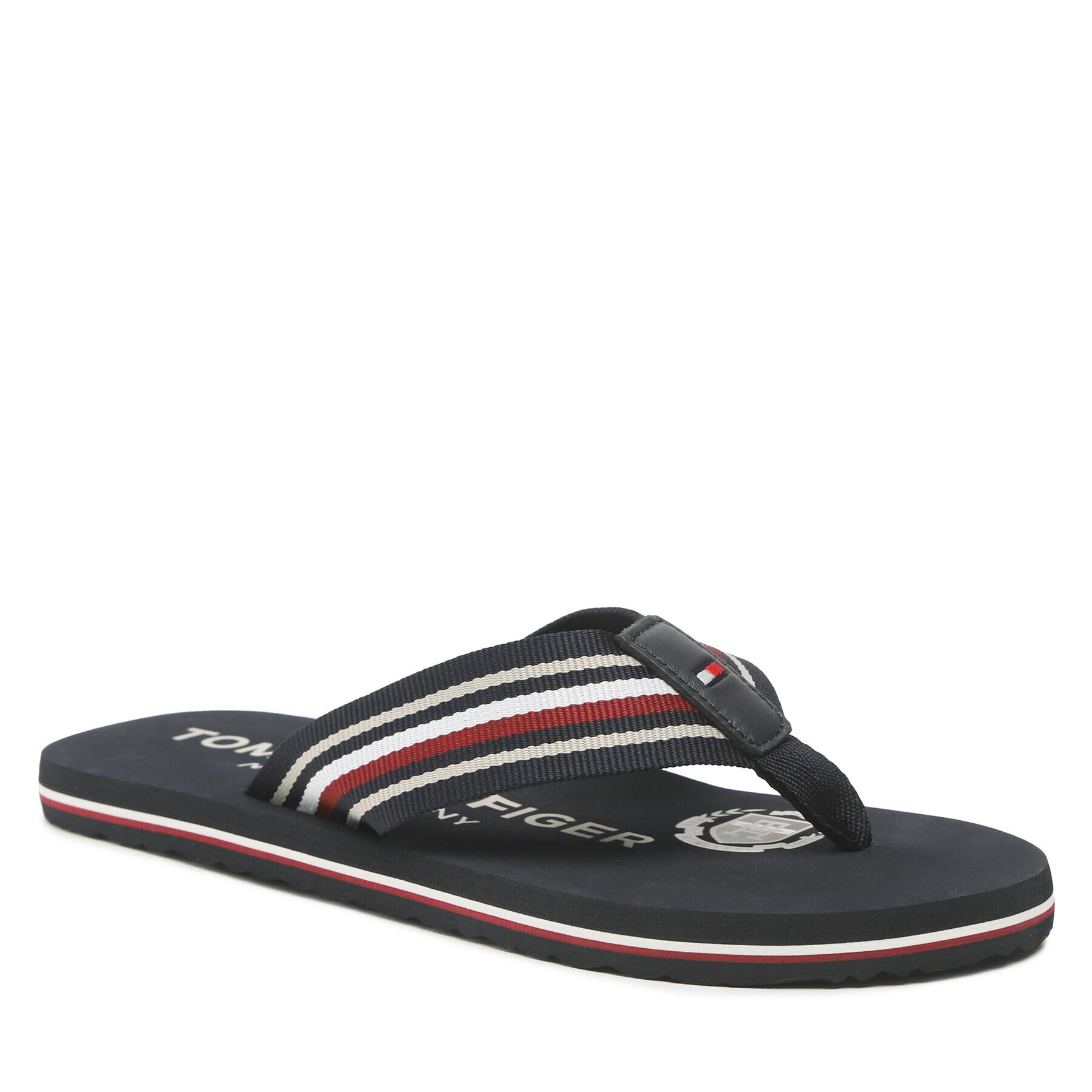 Tommy Hilfiger Japonke Corporate Stripes Beach Sandal FM0FM04407 Mornarsko modra - Pepit.si