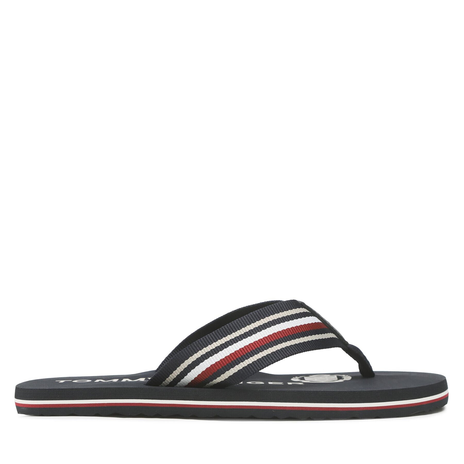 Tommy Hilfiger Japonke Corporate Stripes Beach Sandal FM0FM04407 Mornarsko modra - Pepit.si