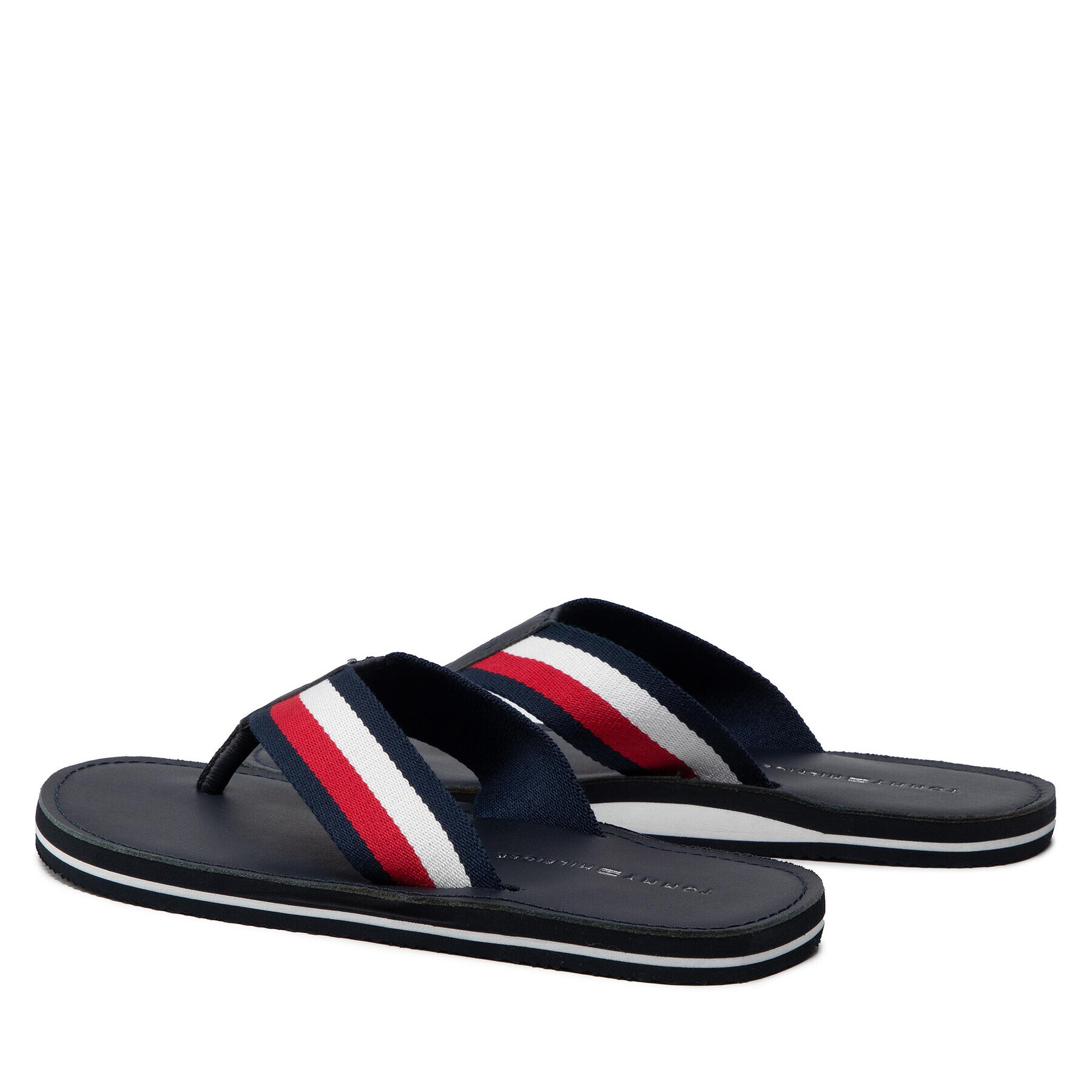 Tommy Hilfiger Japonke Elevated Leather Beach Sandal FM0FM03980 Mornarsko modra - Pepit.si