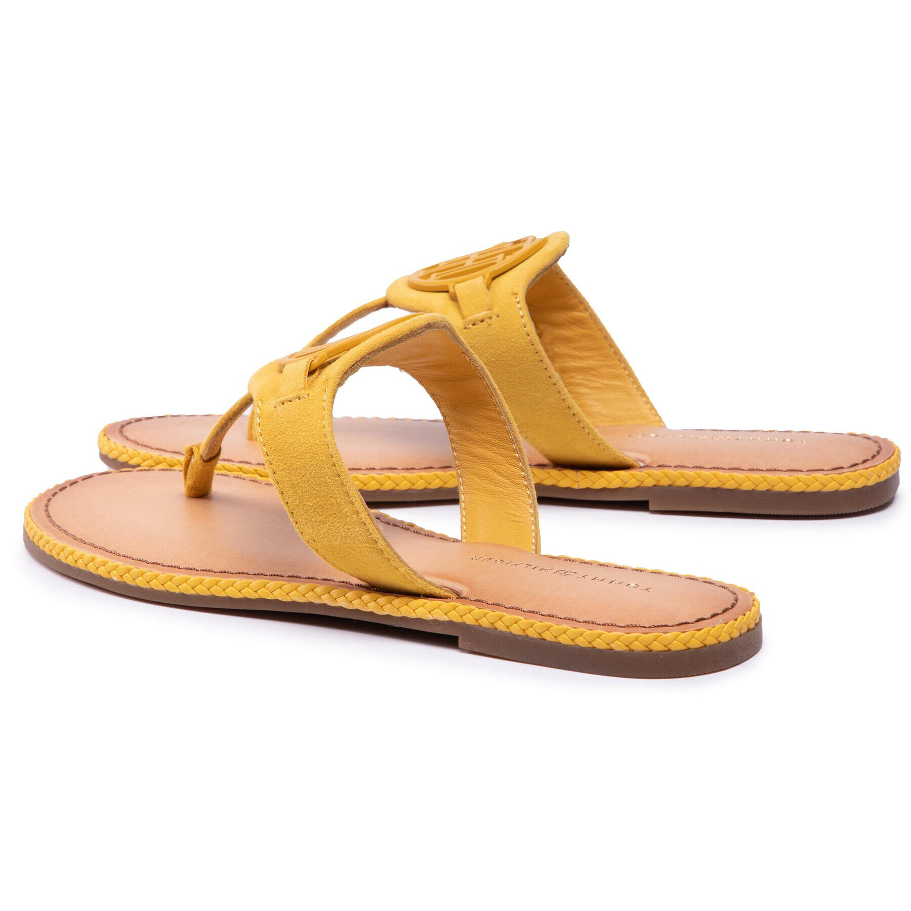 Tommy Hilfiger Japonke Essential Hardware Flat Sandal FW0FW05592 Rumena - Pepit.si