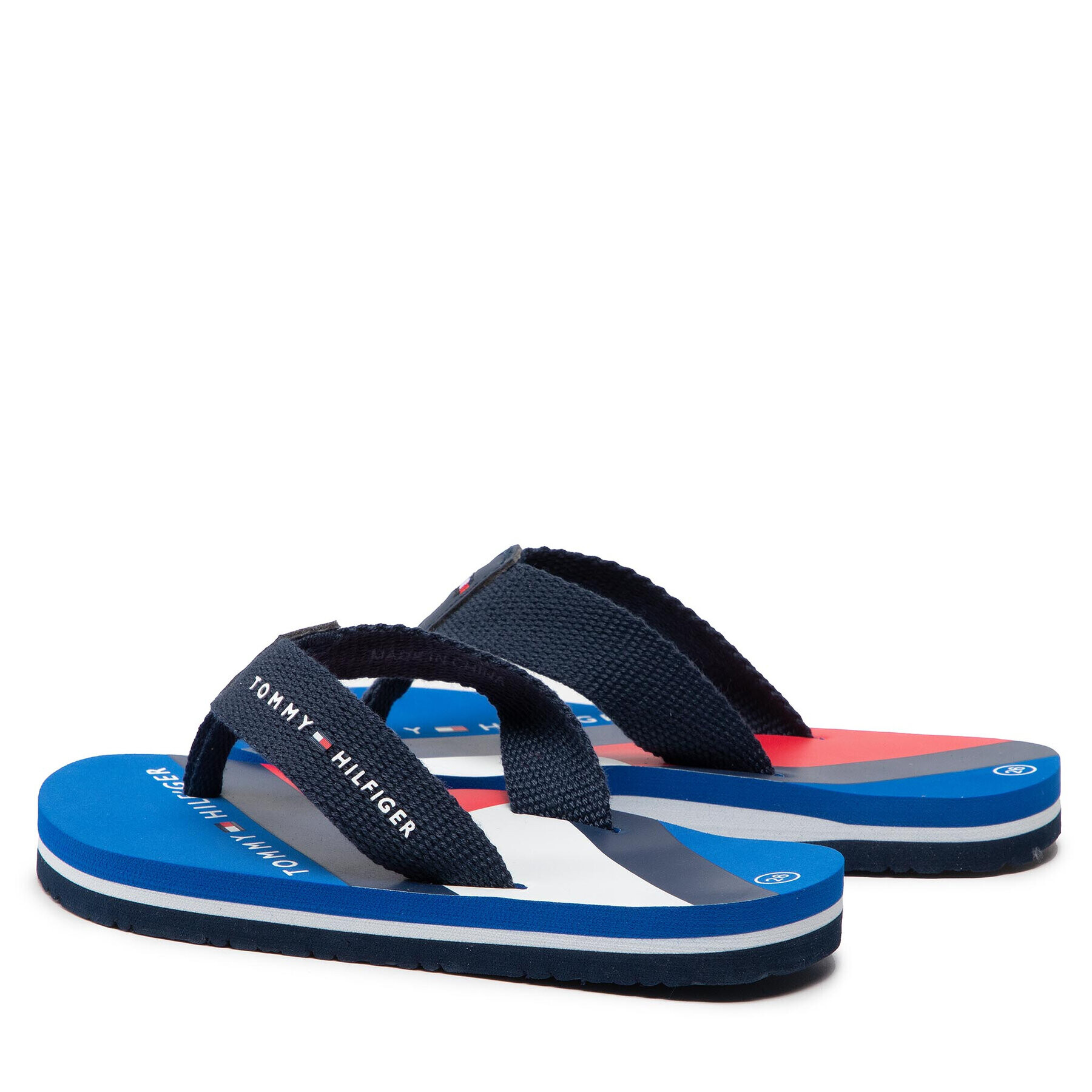 Tommy Hilfiger Japonke Flag Print Flip Flop T3B8-32267-0058 M Mornarsko modra - Pepit.si