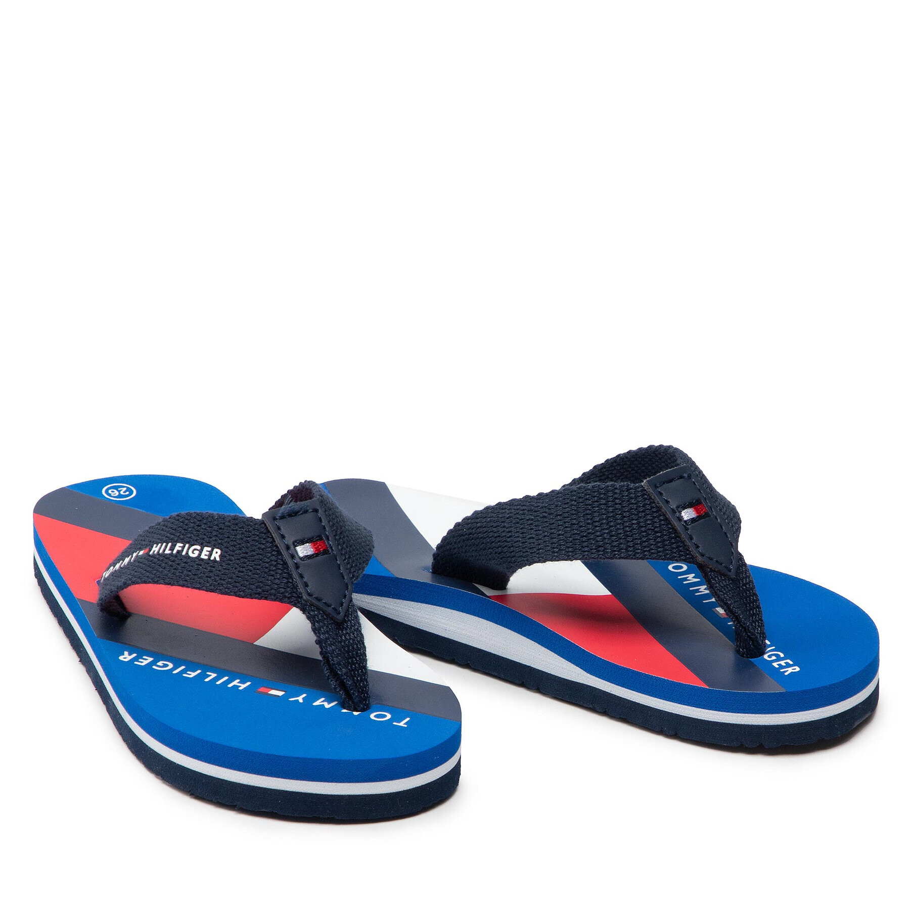 Tommy Hilfiger Japonke Flag Print Flip Flop T3B8-32267-0058 M Mornarsko modra - Pepit.si