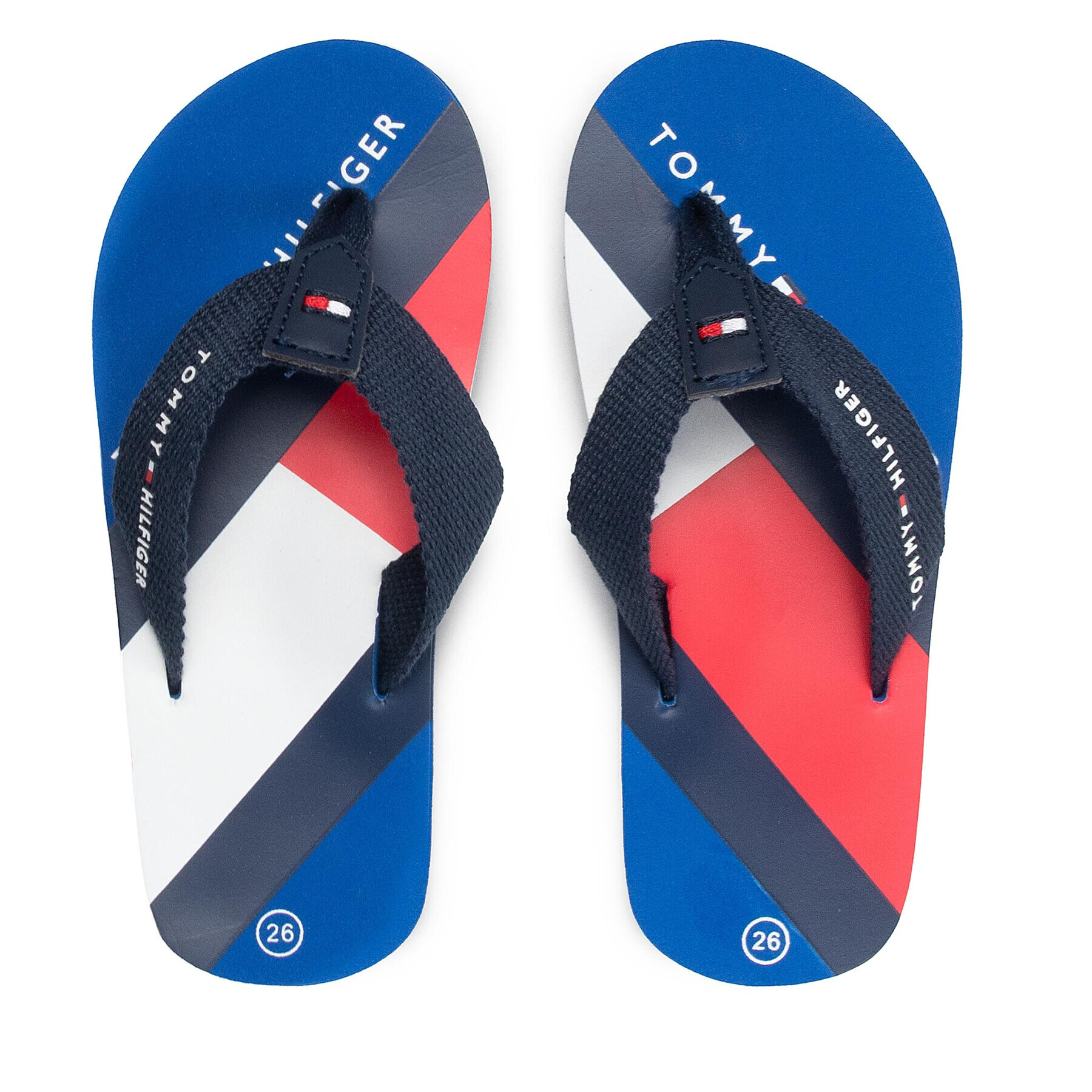 Tommy Hilfiger Japonke Flag Print Flip Flop T3B8-32267-0058 M Mornarsko modra - Pepit.si