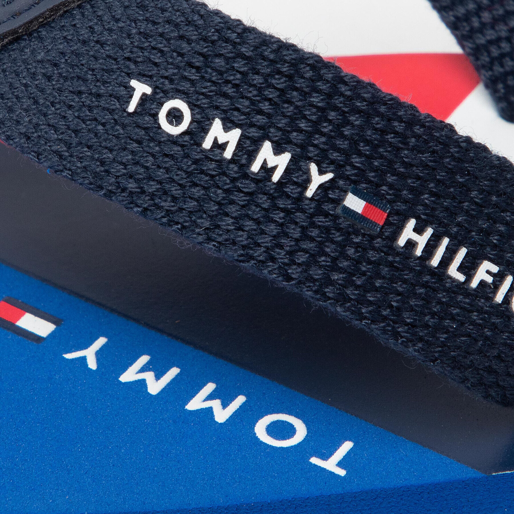 Tommy Hilfiger Japonke Flag Print Flip Flop T3B8-32267-0058 M Mornarsko modra - Pepit.si