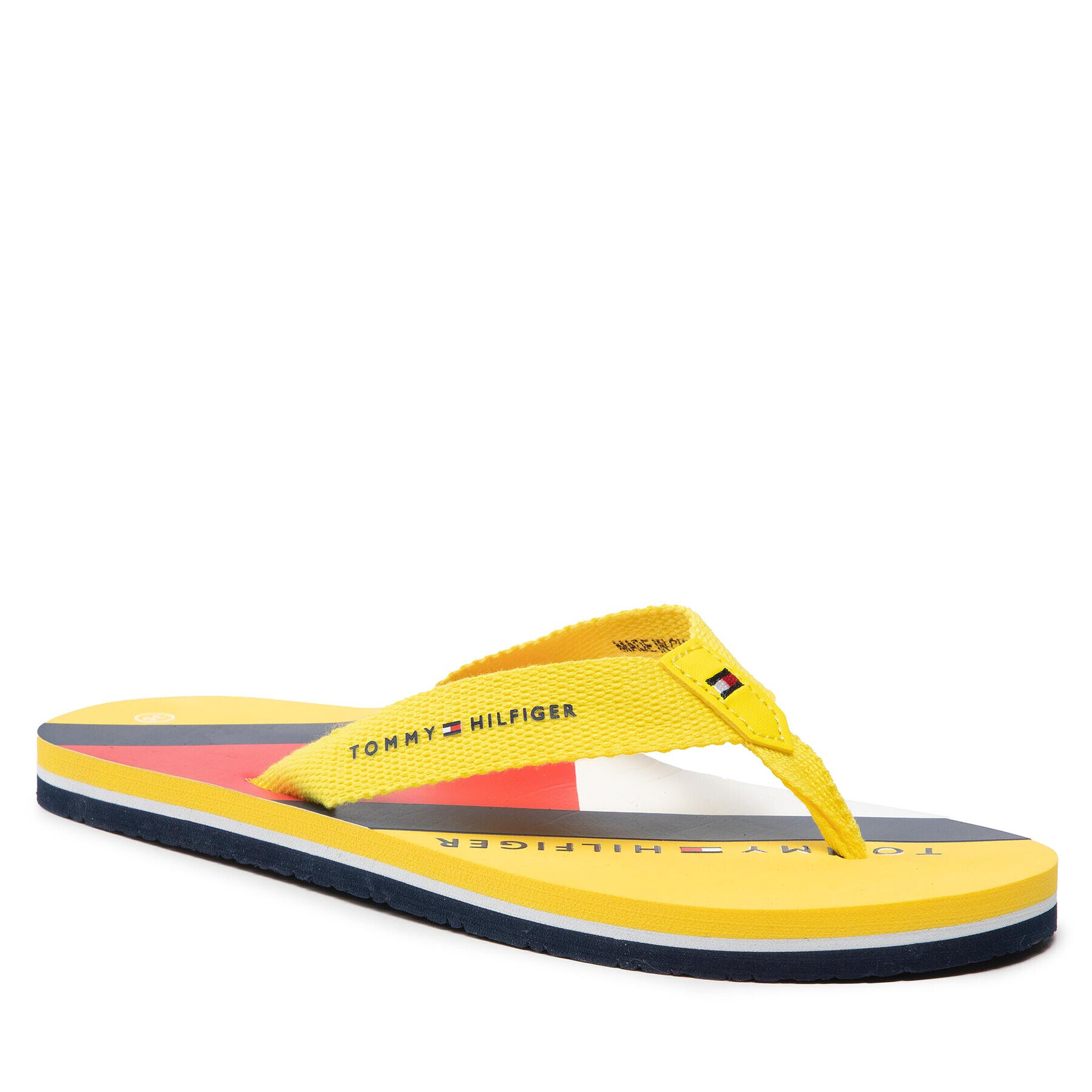 Tommy Hilfiger Japonke Flag Print Flip Flop T3B8-32267-0058 S Rumena - Pepit.si