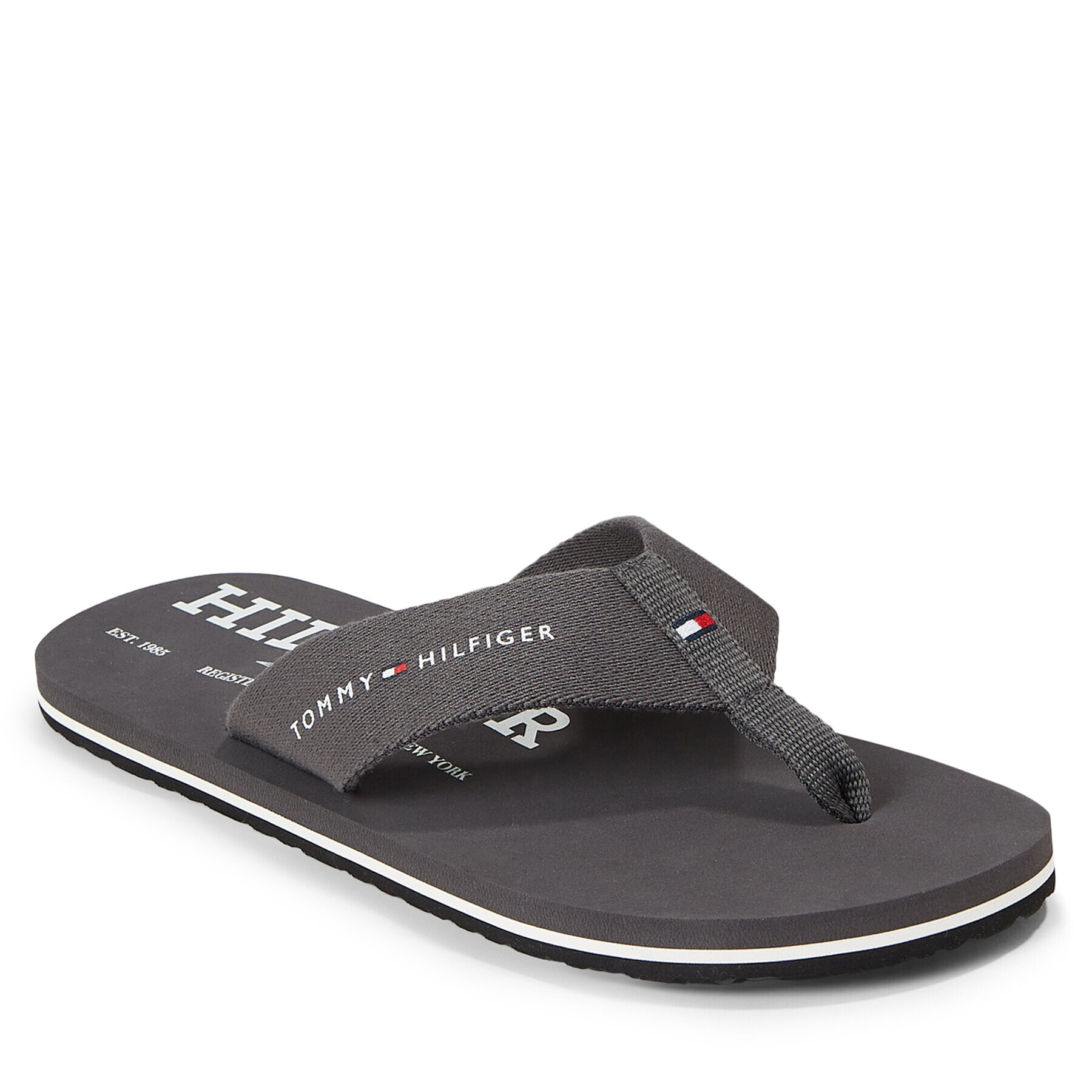 Tommy Hilfiger Japonke Im R Trademark Beach Sandal FM0FM04863 Siva - Pepit.si