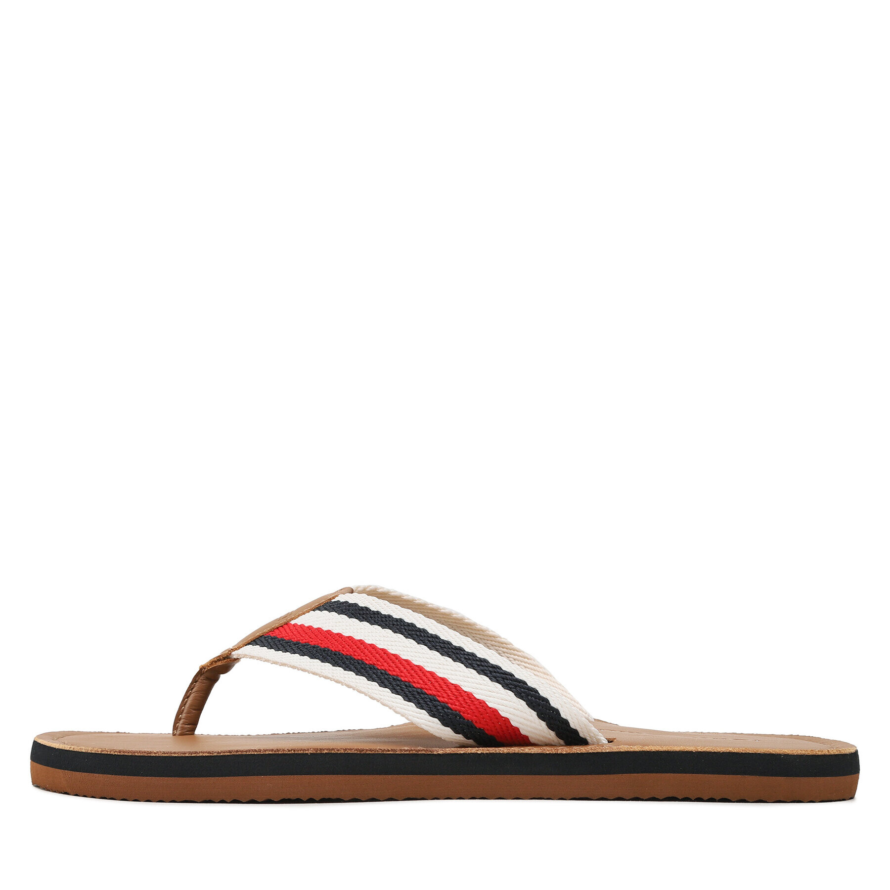 Tommy Hilfiger Japonke Leather Beach Sandal FM0FM04548 Écru - Pepit.si