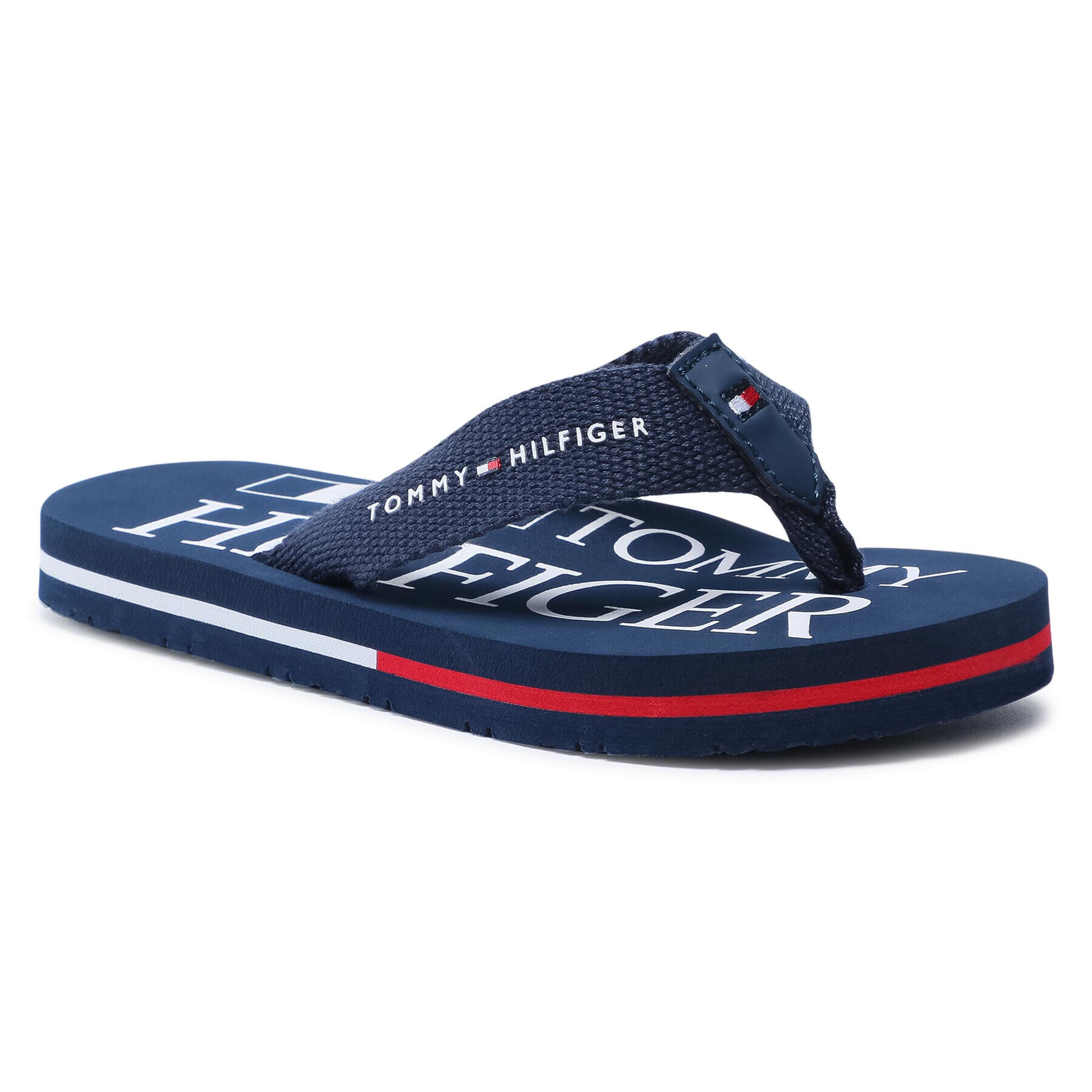 Tommy Hilfiger Japonke Logo Print Flip Flop T3B0-30982-0058 M Mornarsko modra - Pepit.si