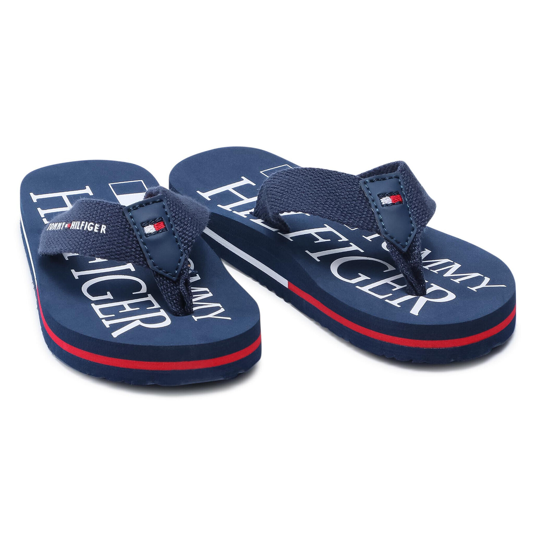 Tommy Hilfiger Japonke Logo Print Flip Flop T3B0-30982-0058 M Mornarsko modra - Pepit.si