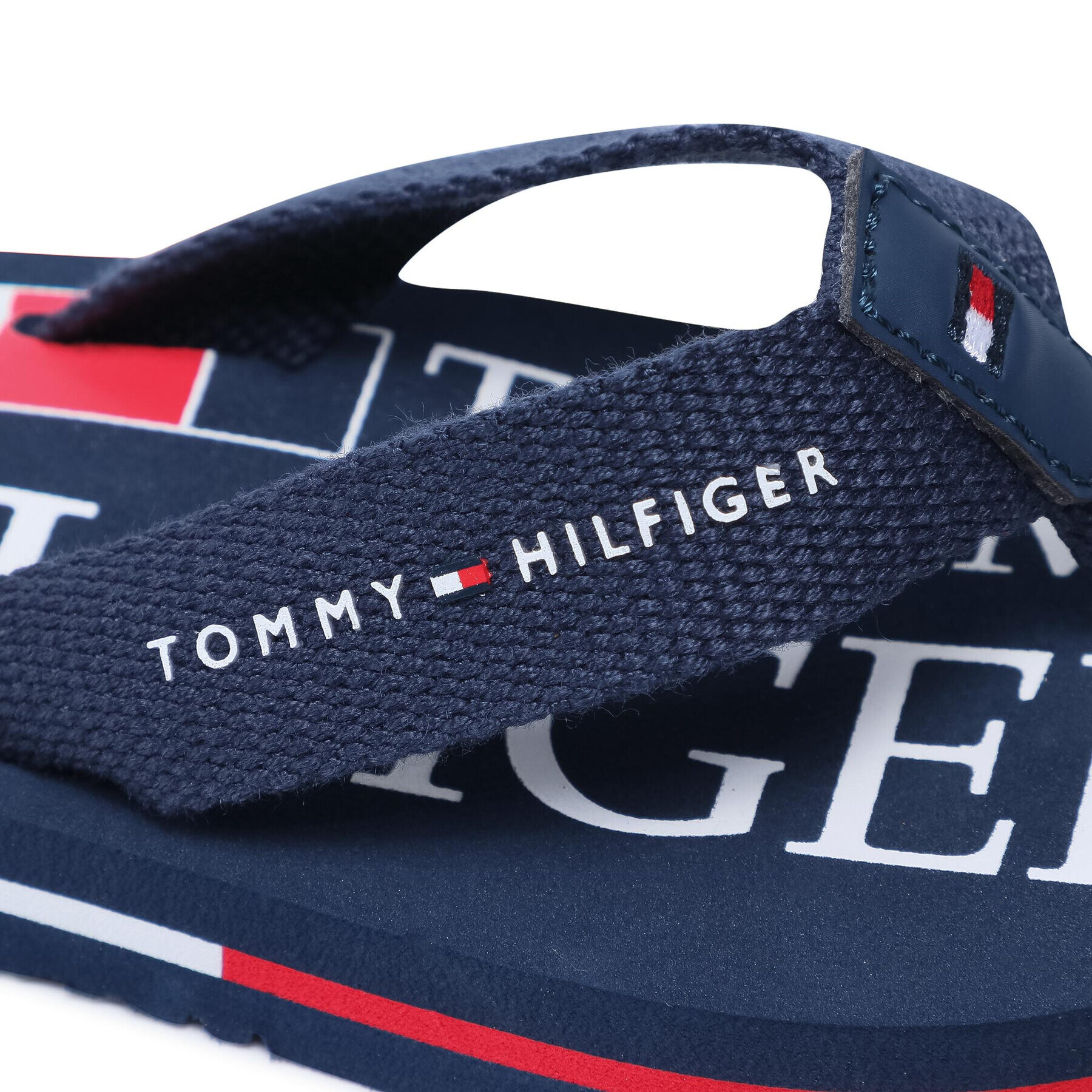 Tommy Hilfiger Japonke Logo Print Flip Flop T3B0-30982-0058 M Mornarsko modra - Pepit.si