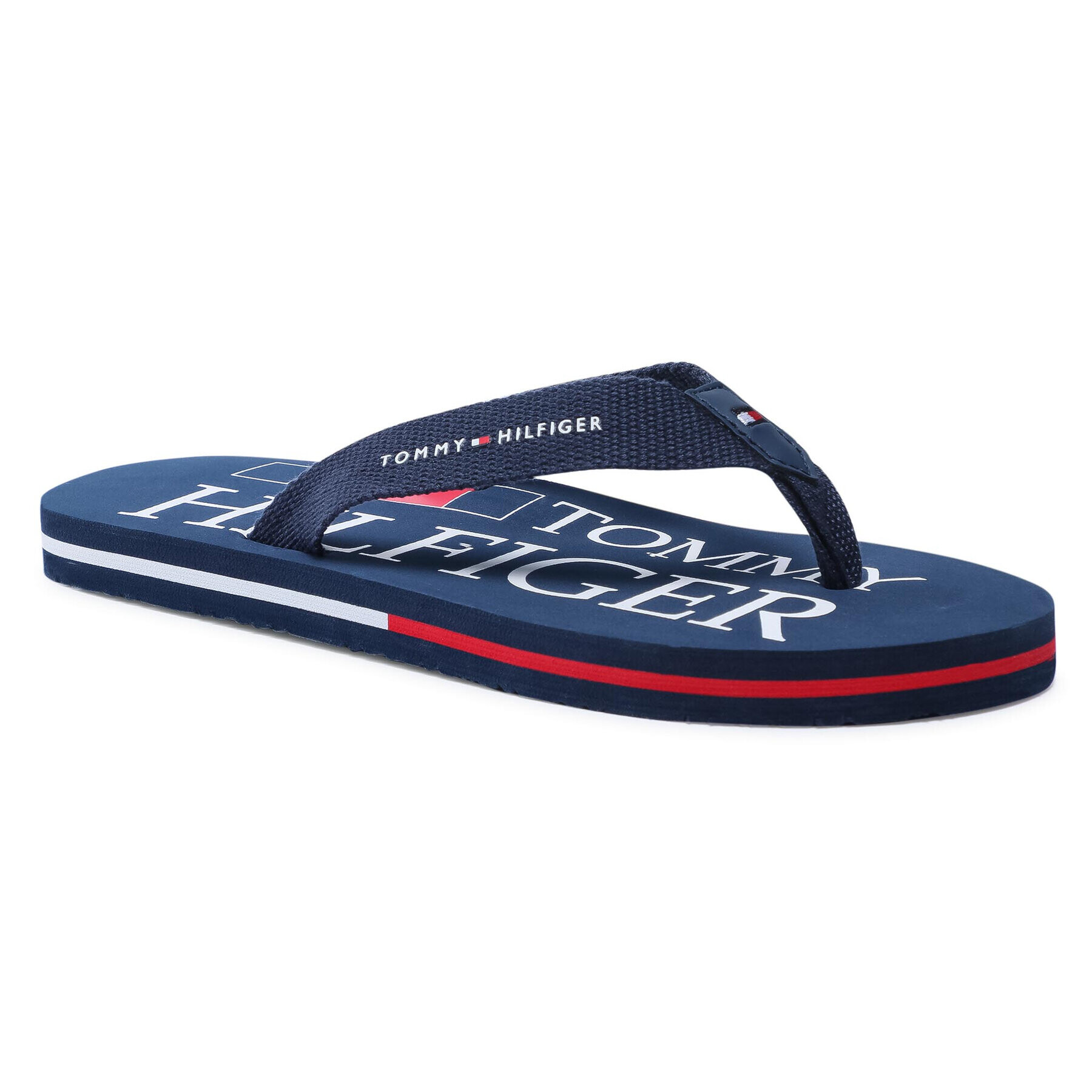 Tommy Hilfiger Japonke Logo print Flip Flop T3B0-30982-0058 S Mornarsko modra - Pepit.si