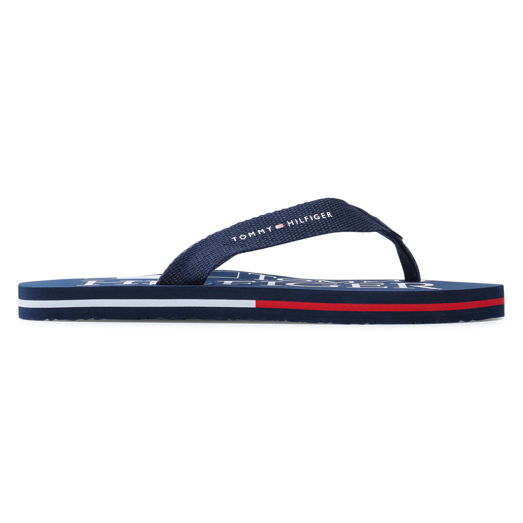 Tommy Hilfiger Japonke Logo print Flip Flop T3B0-30982-0058 S Mornarsko modra - Pepit.si