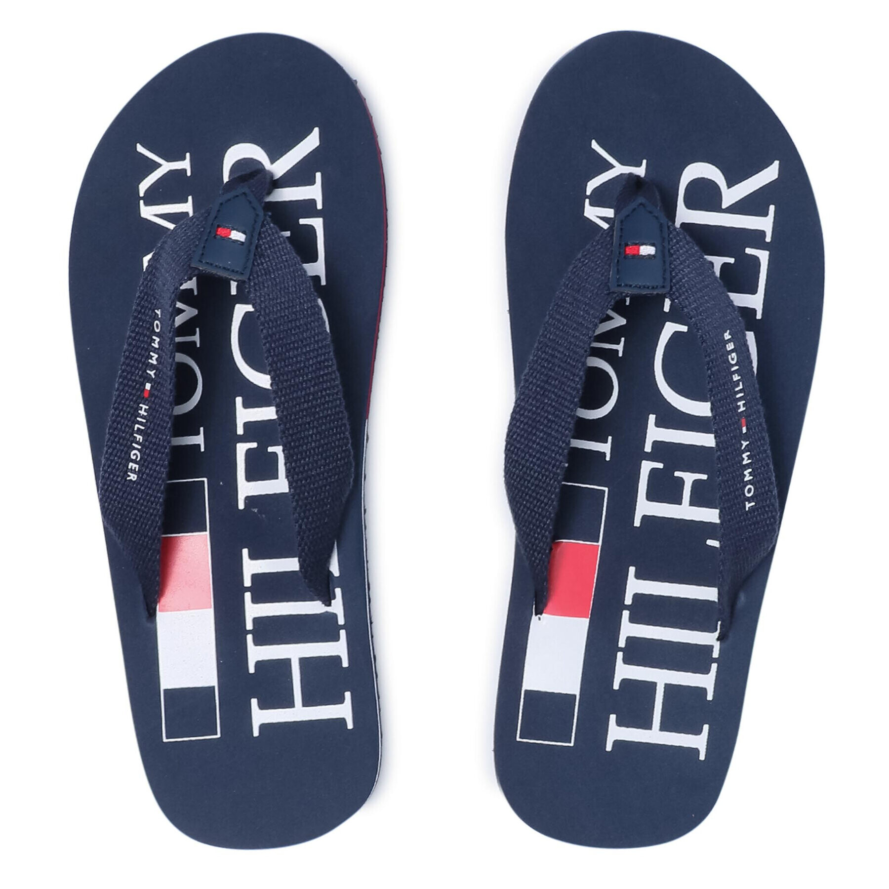 Tommy Hilfiger Japonke Logo print Flip Flop T3B0-30982-0058 S Mornarsko modra - Pepit.si