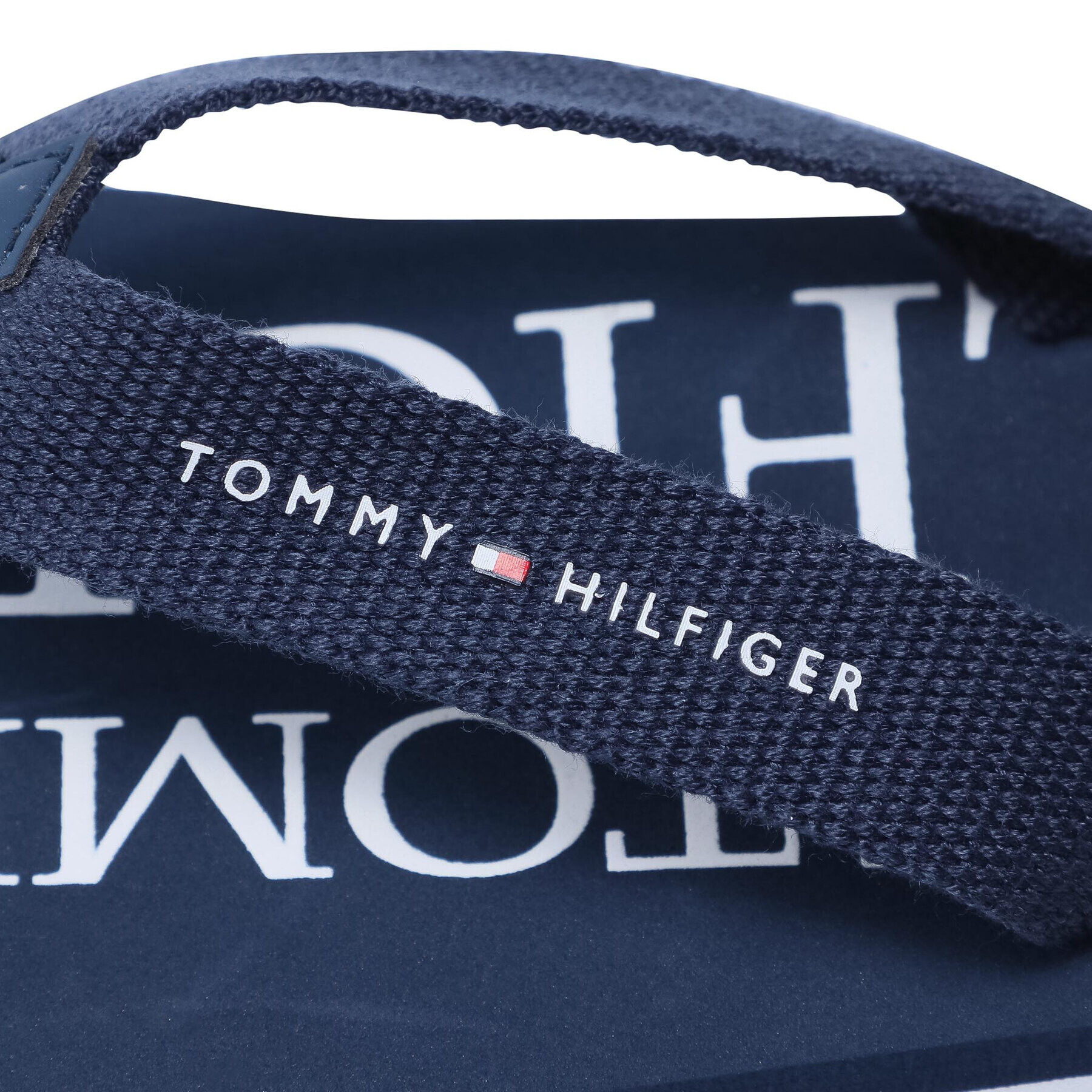 Tommy Hilfiger Japonke Logo print Flip Flop T3B0-30982-0058 S Mornarsko modra - Pepit.si