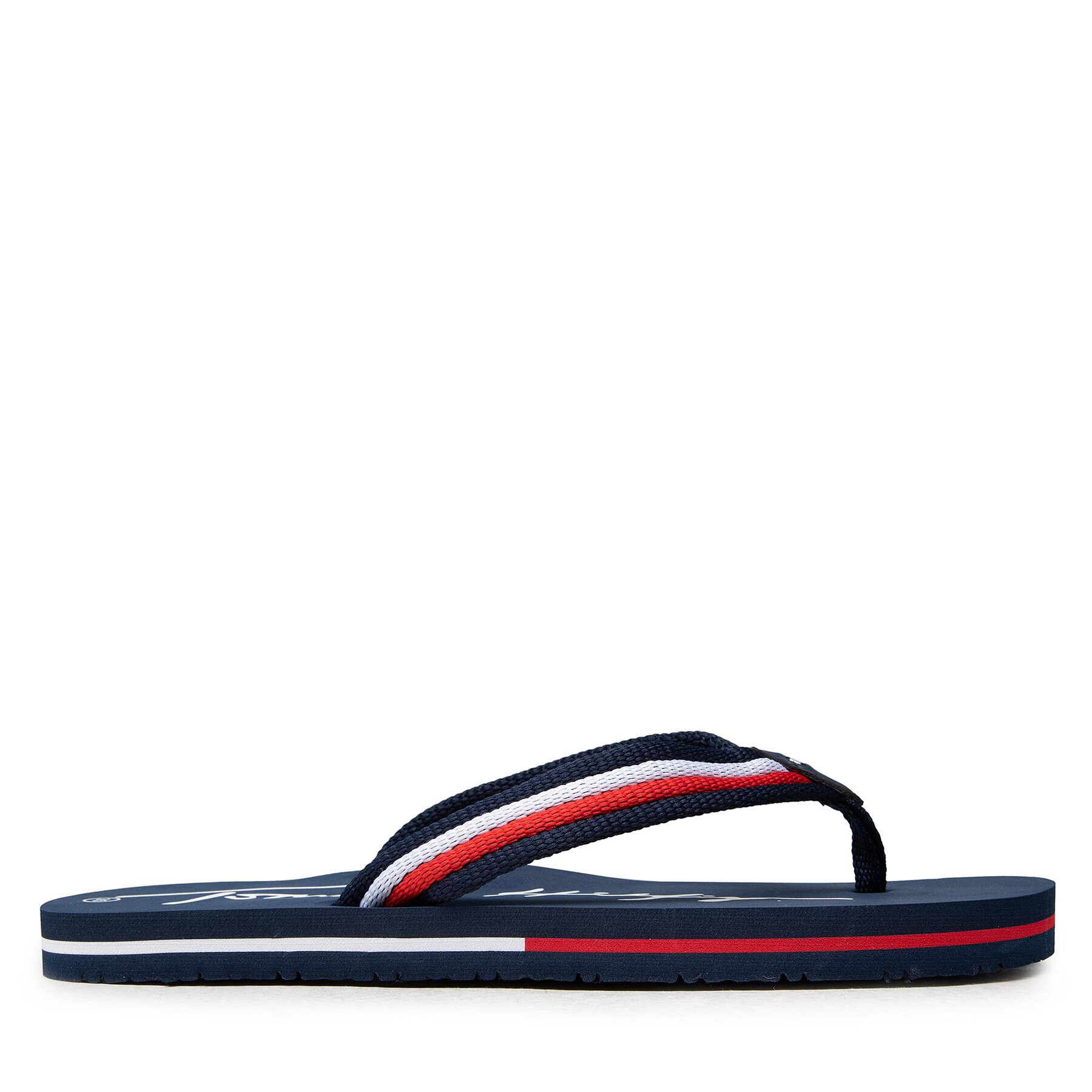 Tommy Hilfiger Japonke Logo Print Flip Flop T3B8-32265-0058 S Mornarsko modra - Pepit.si