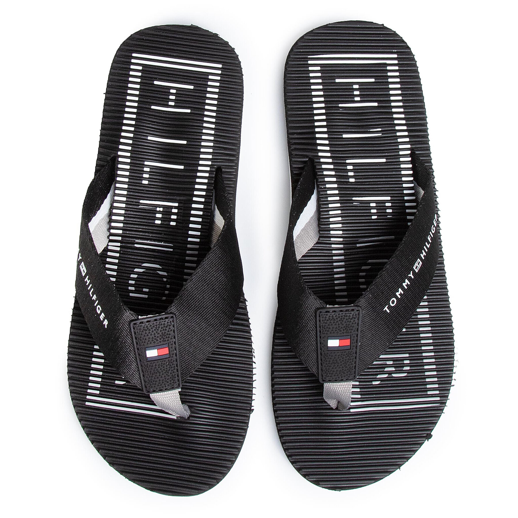 Tommy Hilfiger Japonke Massage Footbed Th Beach Sandal FM0FM02695 Črna - Pepit.si