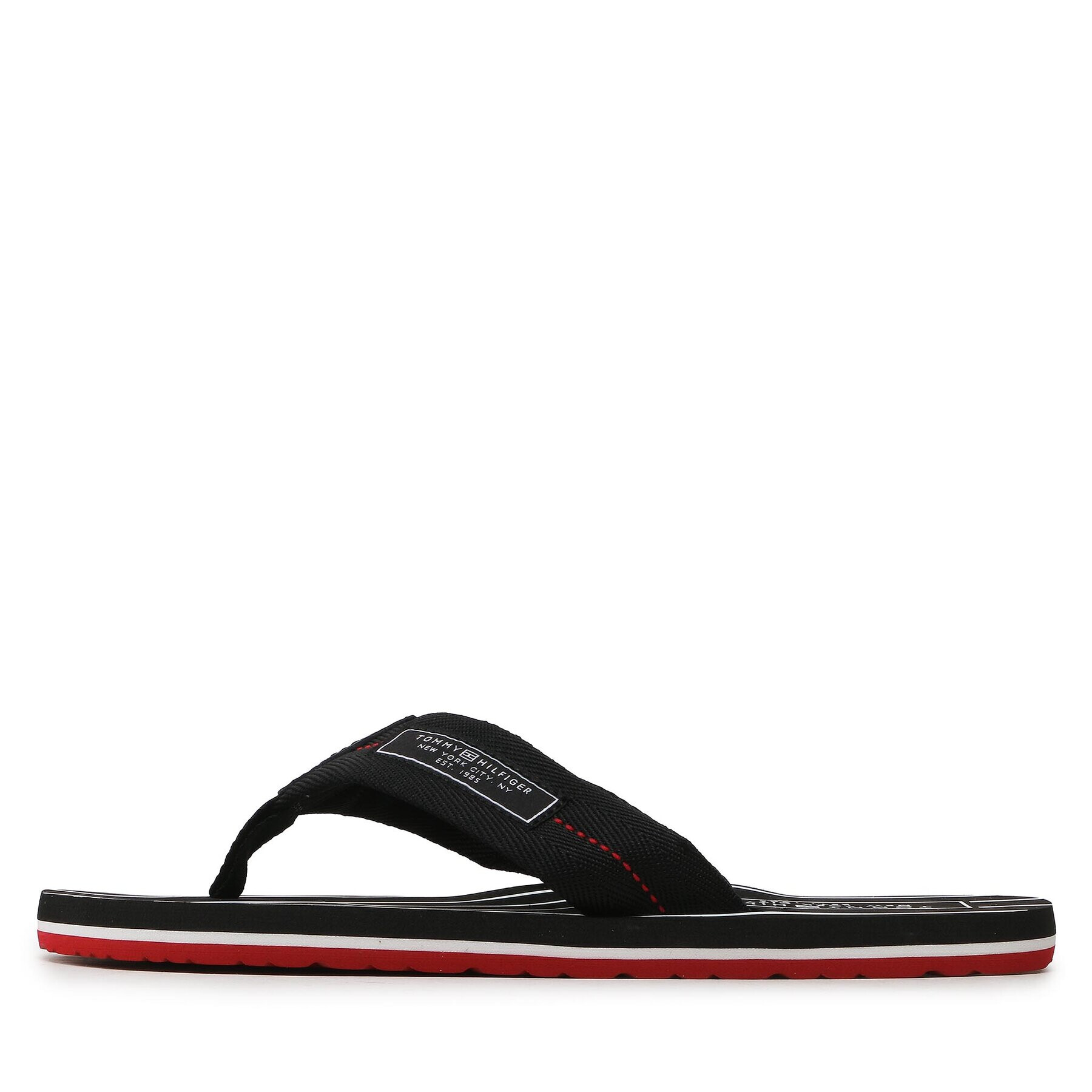 Tommy Hilfiger Japonke Patch Hilfiger Beach Sandal FM0FM04470 Črna - Pepit.si