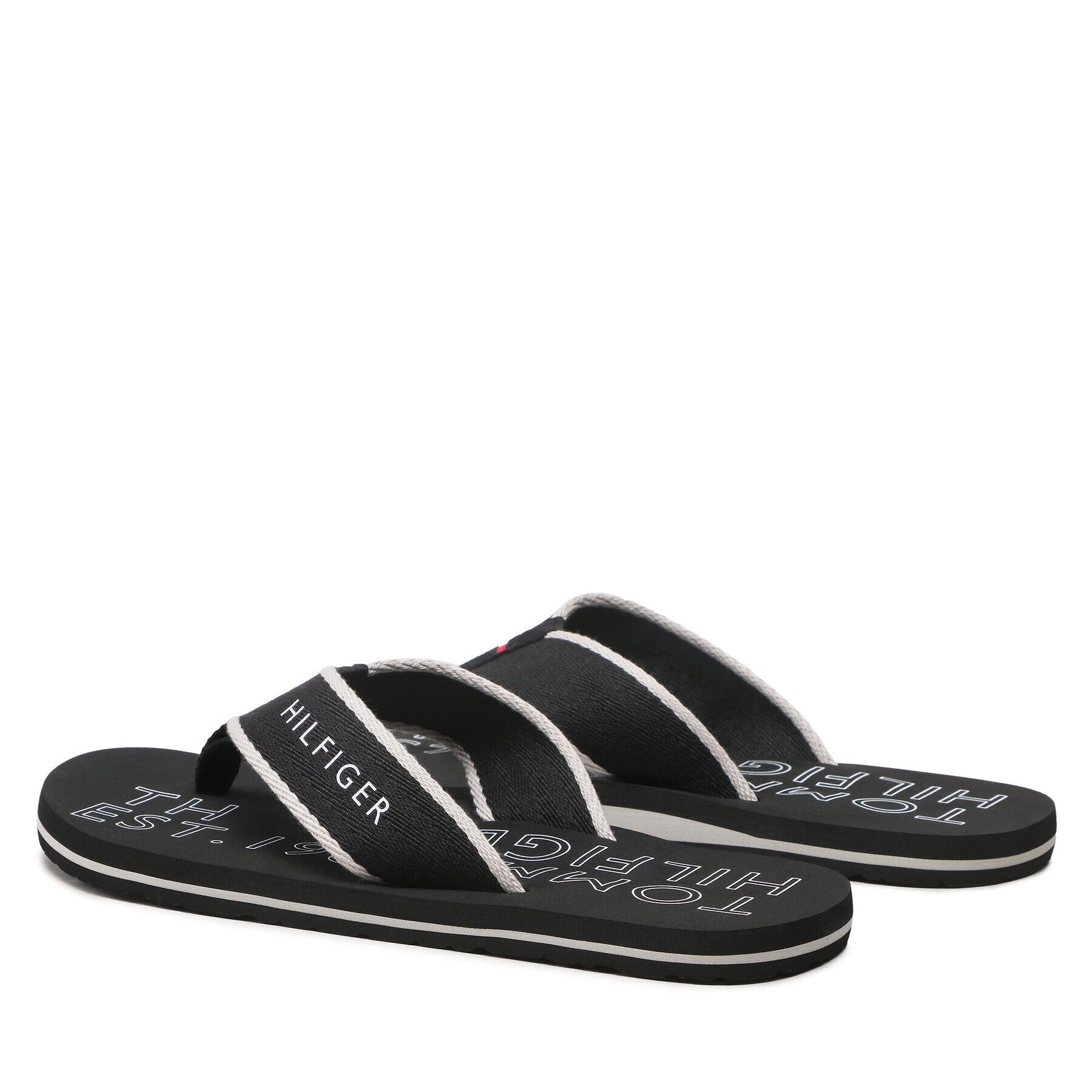 Tommy Hilfiger Japonke Sporty Hilfiger Beach Sandal FM0FM04469 Črna - Pepit.si