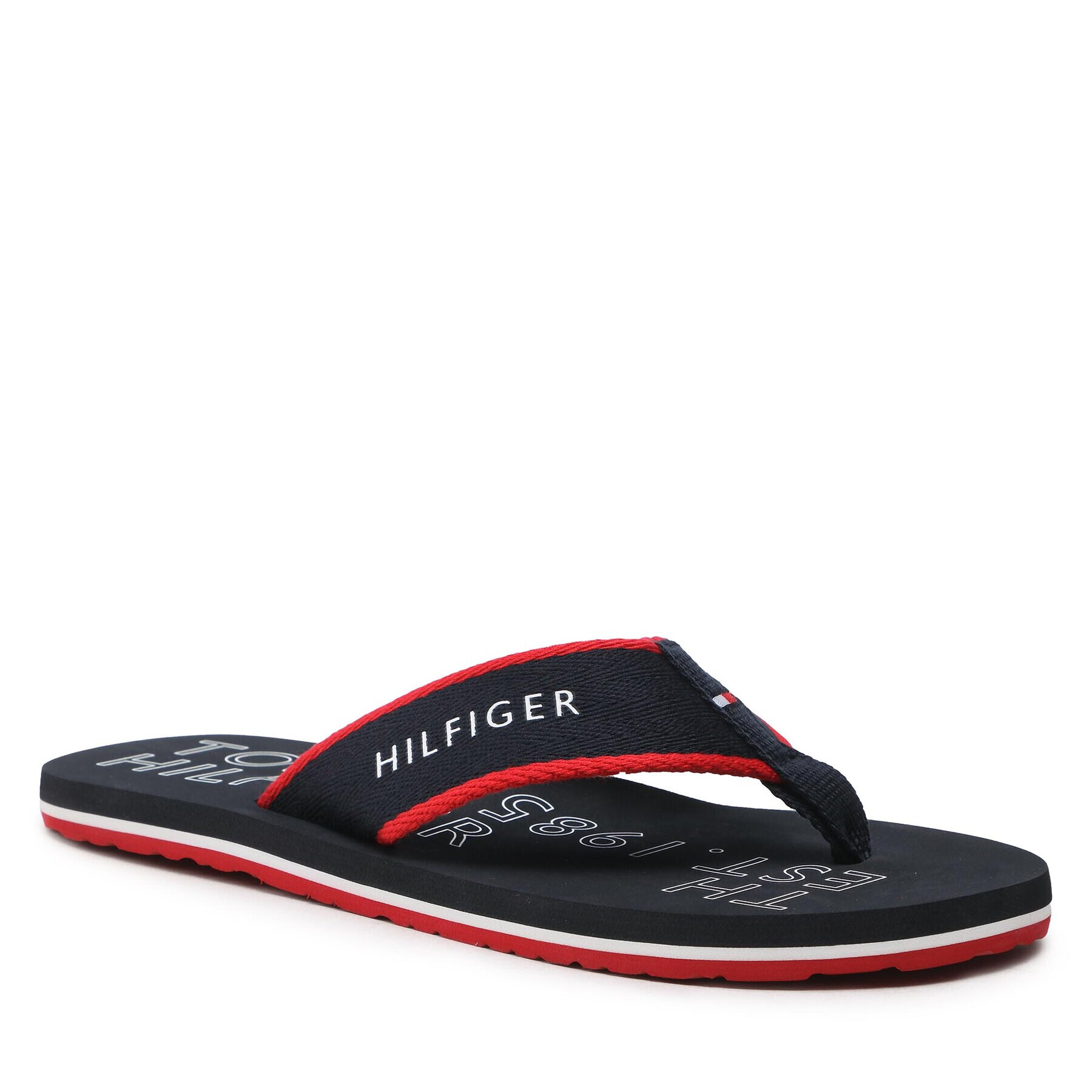 Tommy Hilfiger Japonke Sporty Hilfiger Beach Sandal FM0FM04469 Mornarsko modra - Pepit.si