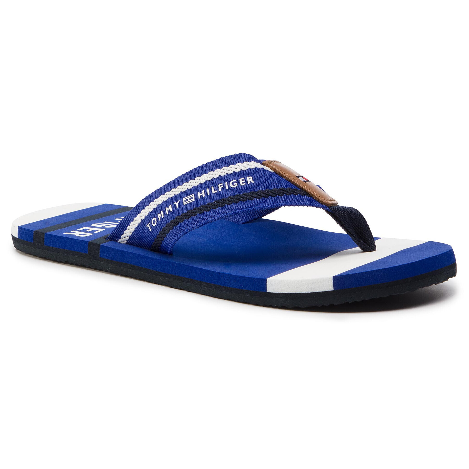 Tommy Hilfiger Japonke Striped Beach Sandal FM0FM02085 Modra - Pepit.si