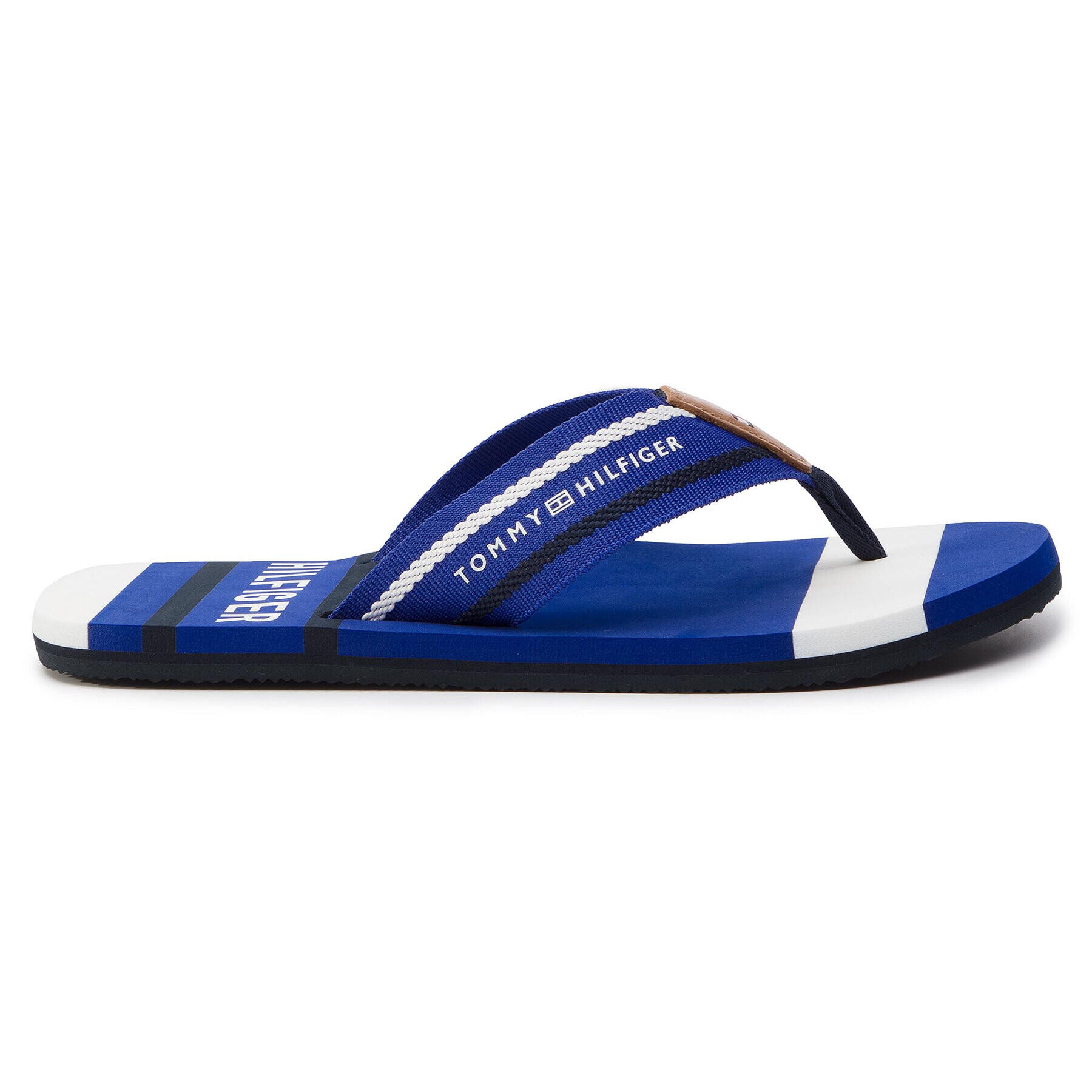 Tommy Hilfiger Japonke Striped Beach Sandal FM0FM02085 Modra - Pepit.si