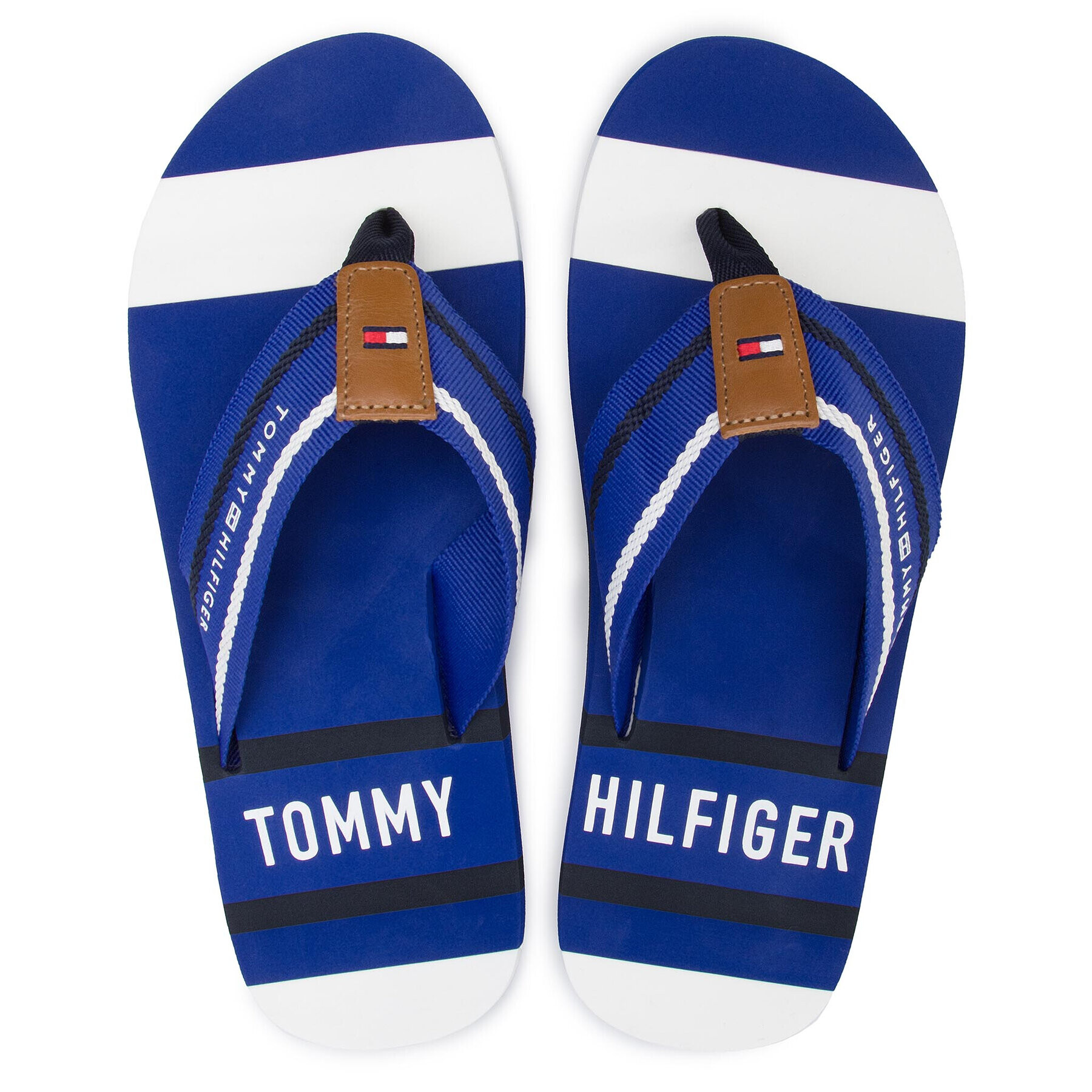 Tommy Hilfiger Japonke Striped Beach Sandal FM0FM02085 Modra - Pepit.si