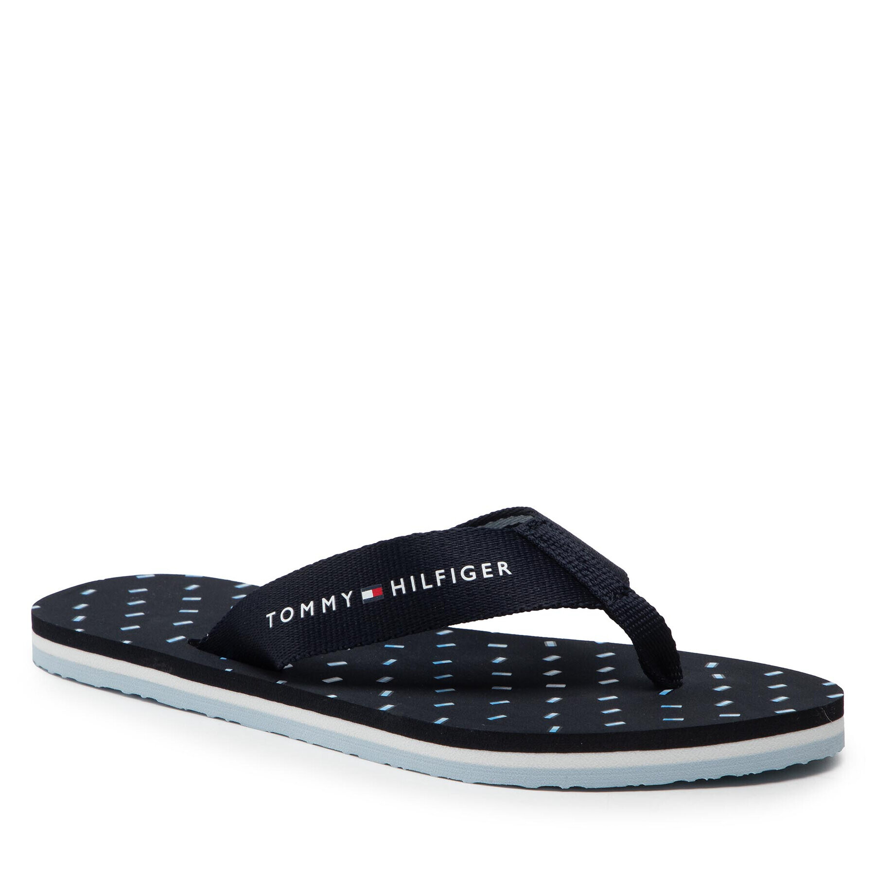 Tommy Hilfiger Japonke Th Flags Flat Beach Sandal FW0FW06429 Mornarsko modra - Pepit.si