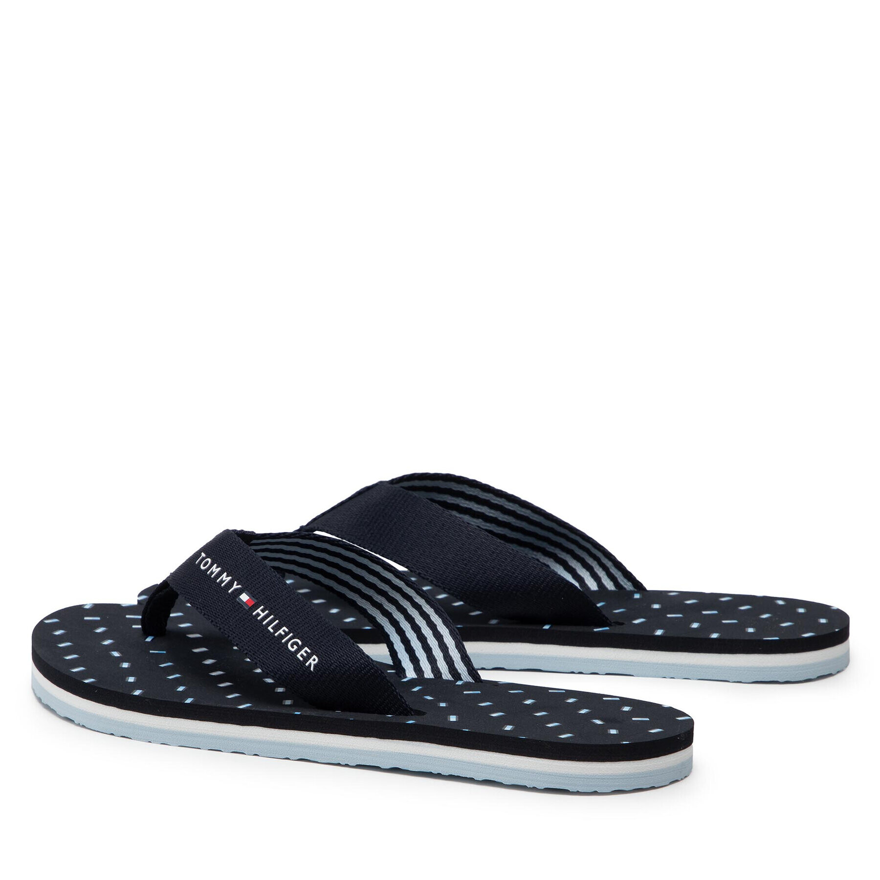 Tommy Hilfiger Japonke Th Flags Flat Beach Sandal FW0FW06429 Mornarsko modra - Pepit.si