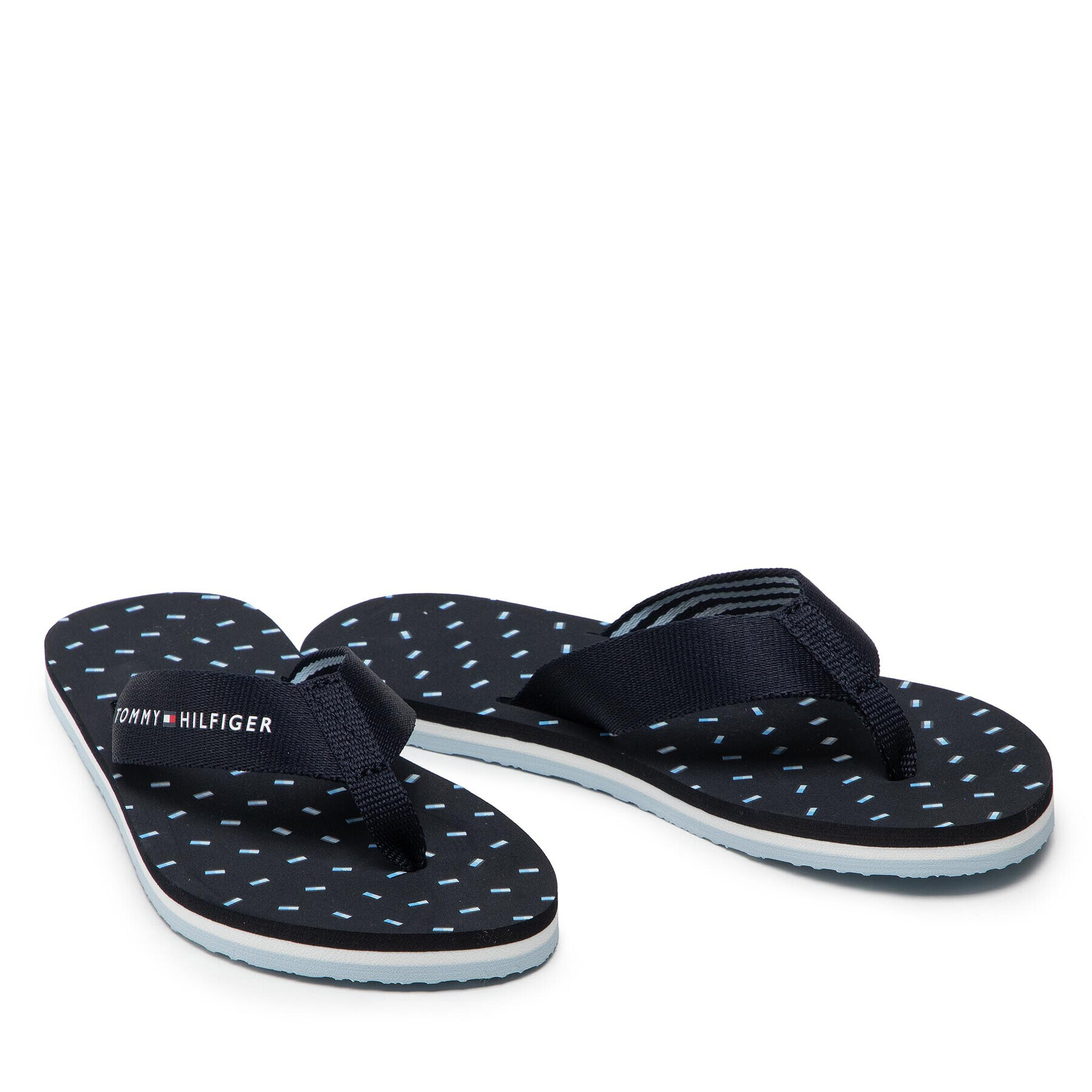 Tommy Hilfiger Japonke Th Flags Flat Beach Sandal FW0FW06429 Mornarsko modra - Pepit.si