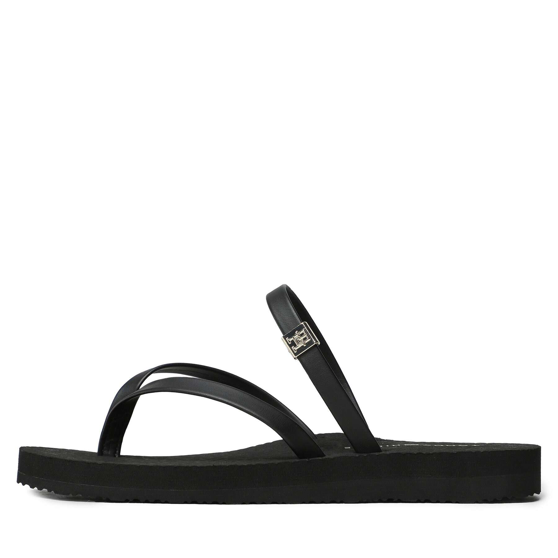 Tommy Hilfiger Japonke Th Monogram Strap Sandal FW0FW07146 Črna - Pepit.si