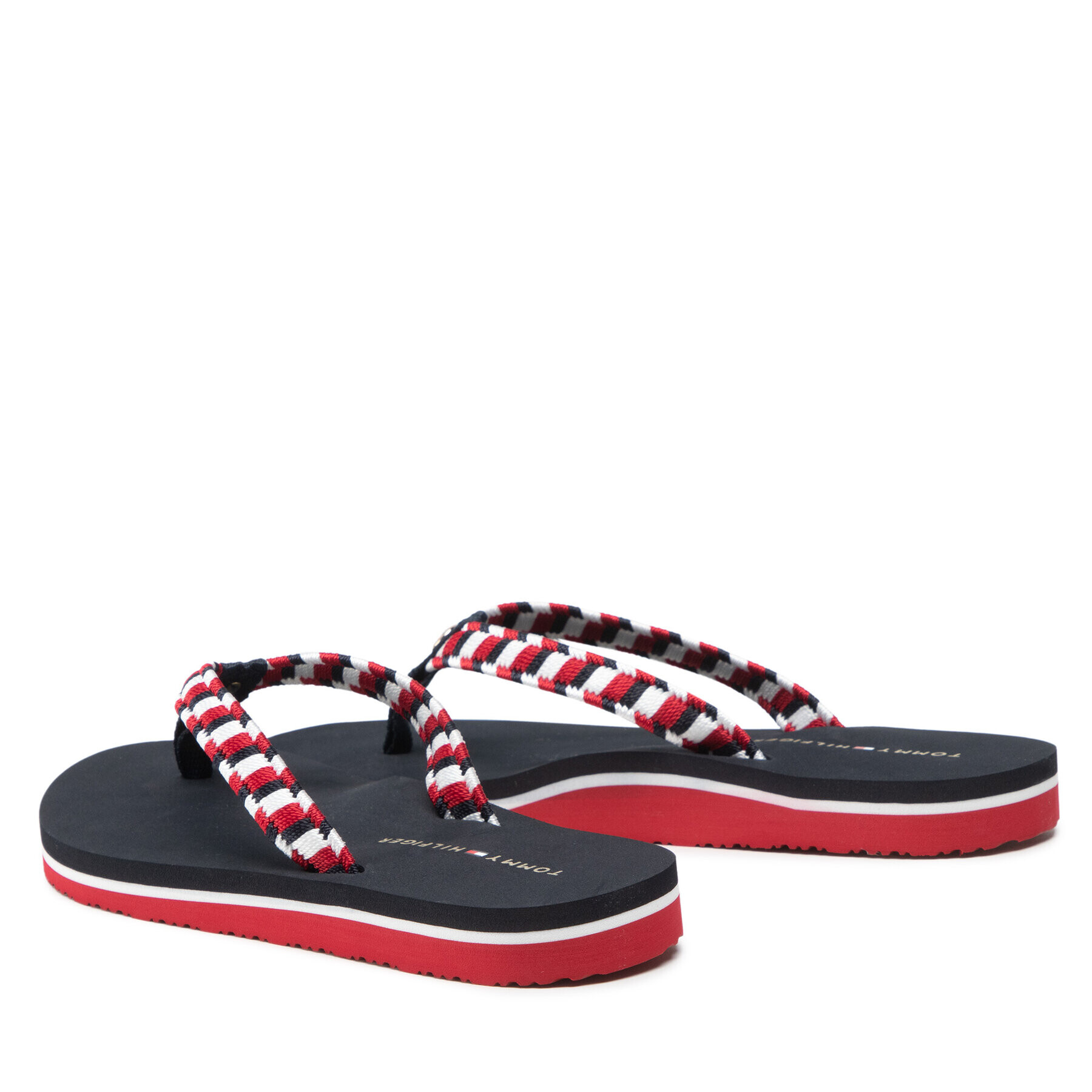 Tommy Hilfiger Japonke Woven Webbing Flat Beach Sandal FW0FW06426 Pisana - Pepit.si