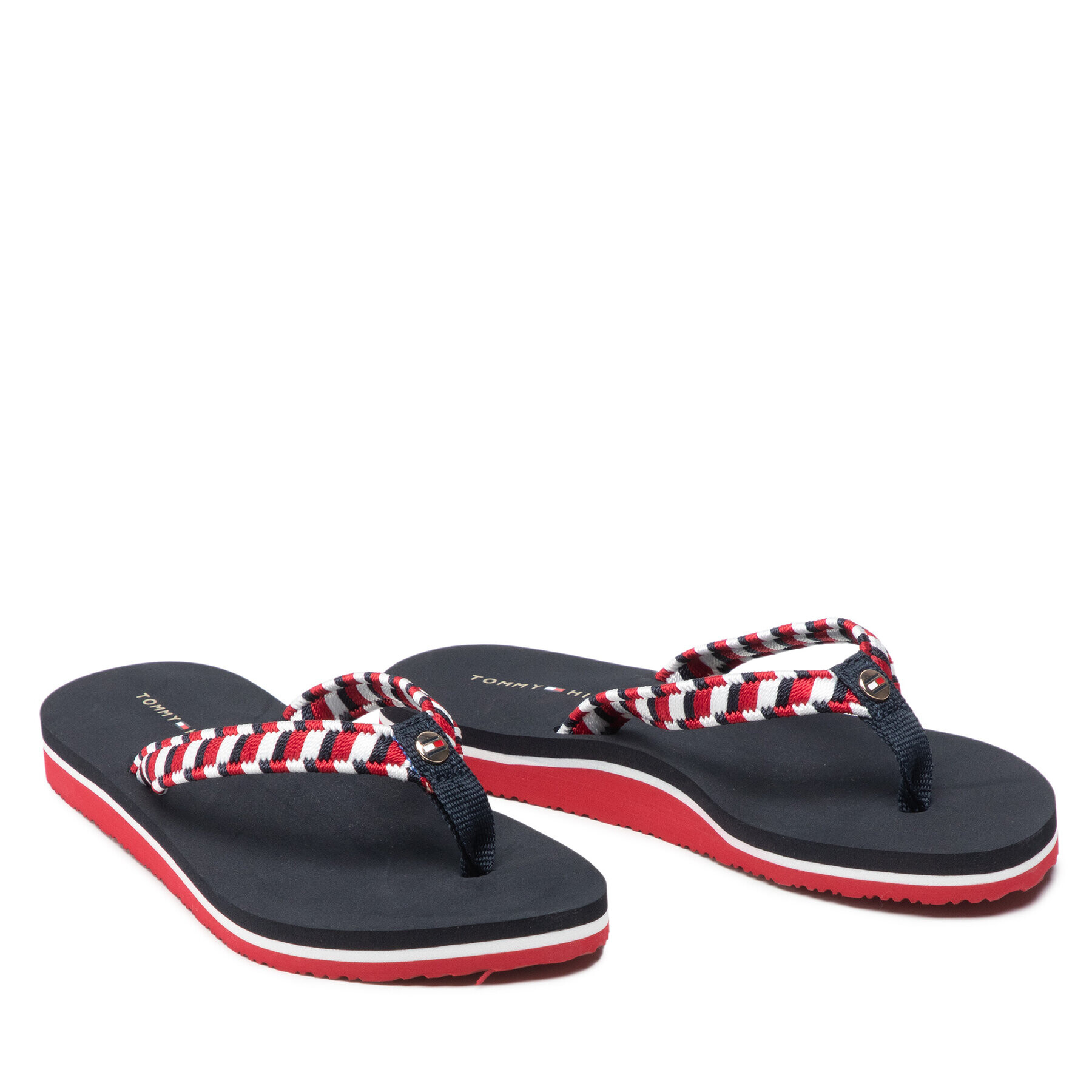 Tommy Hilfiger Japonke Woven Webbing Flat Beach Sandal FW0FW06426 Pisana - Pepit.si