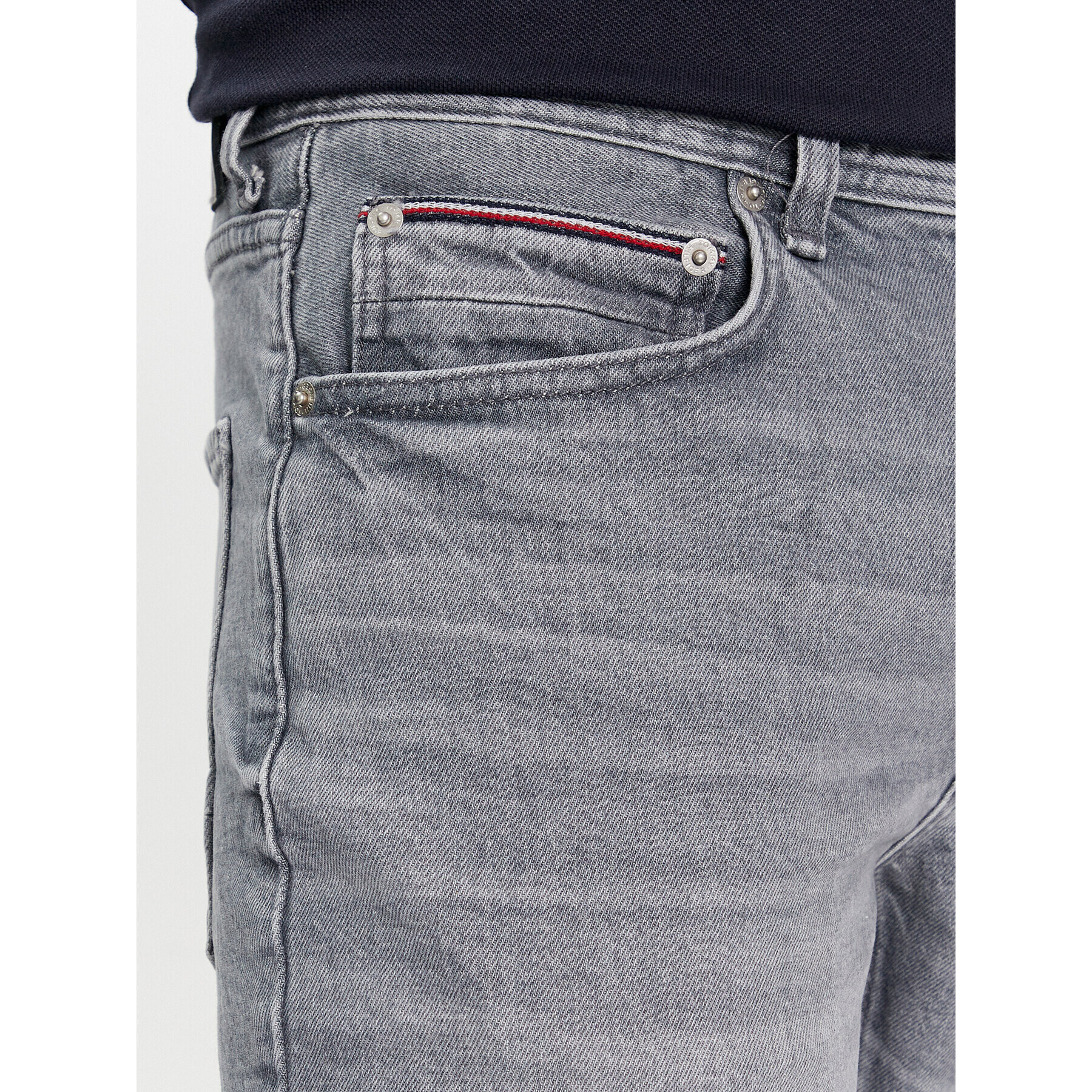 Tommy Hilfiger Jeans hlače Denton MW0MW33948 Siva Straight Fit - Pepit.si