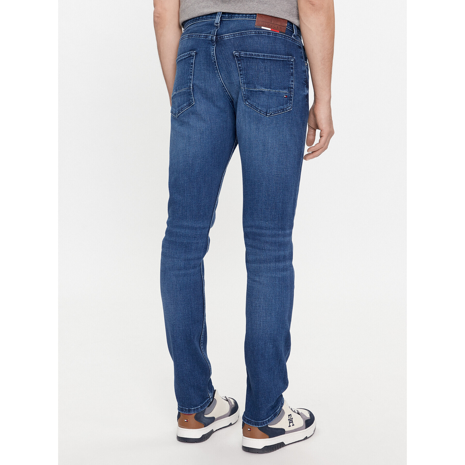 Tommy Hilfiger Jeans hlače Houston MW0MW33970 Mornarsko modra Tapered Fit - Pepit.si