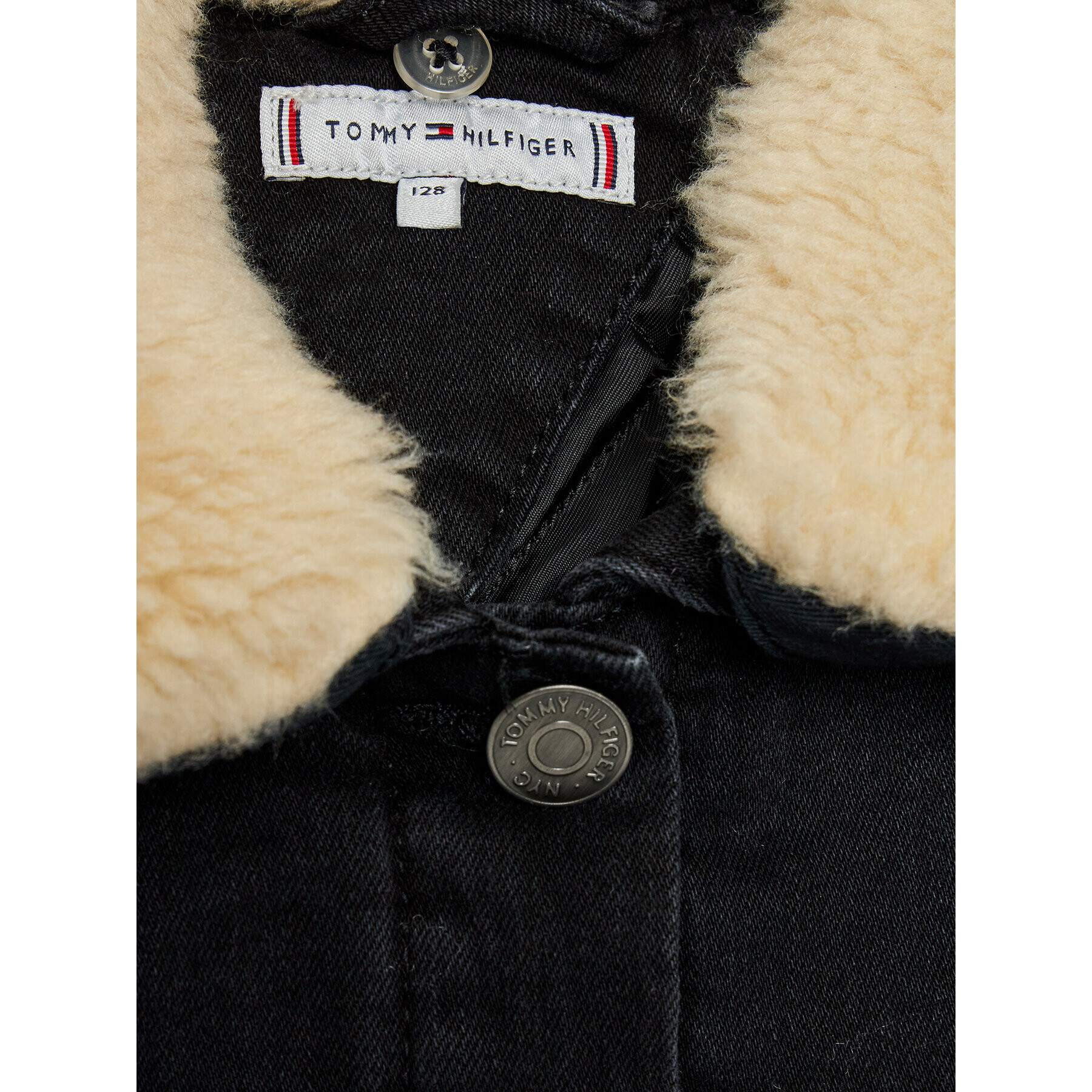 Tommy Hilfiger Jeans jakna Trucker Sherpa KG0KG06916 Črna Regular Fit - Pepit.si