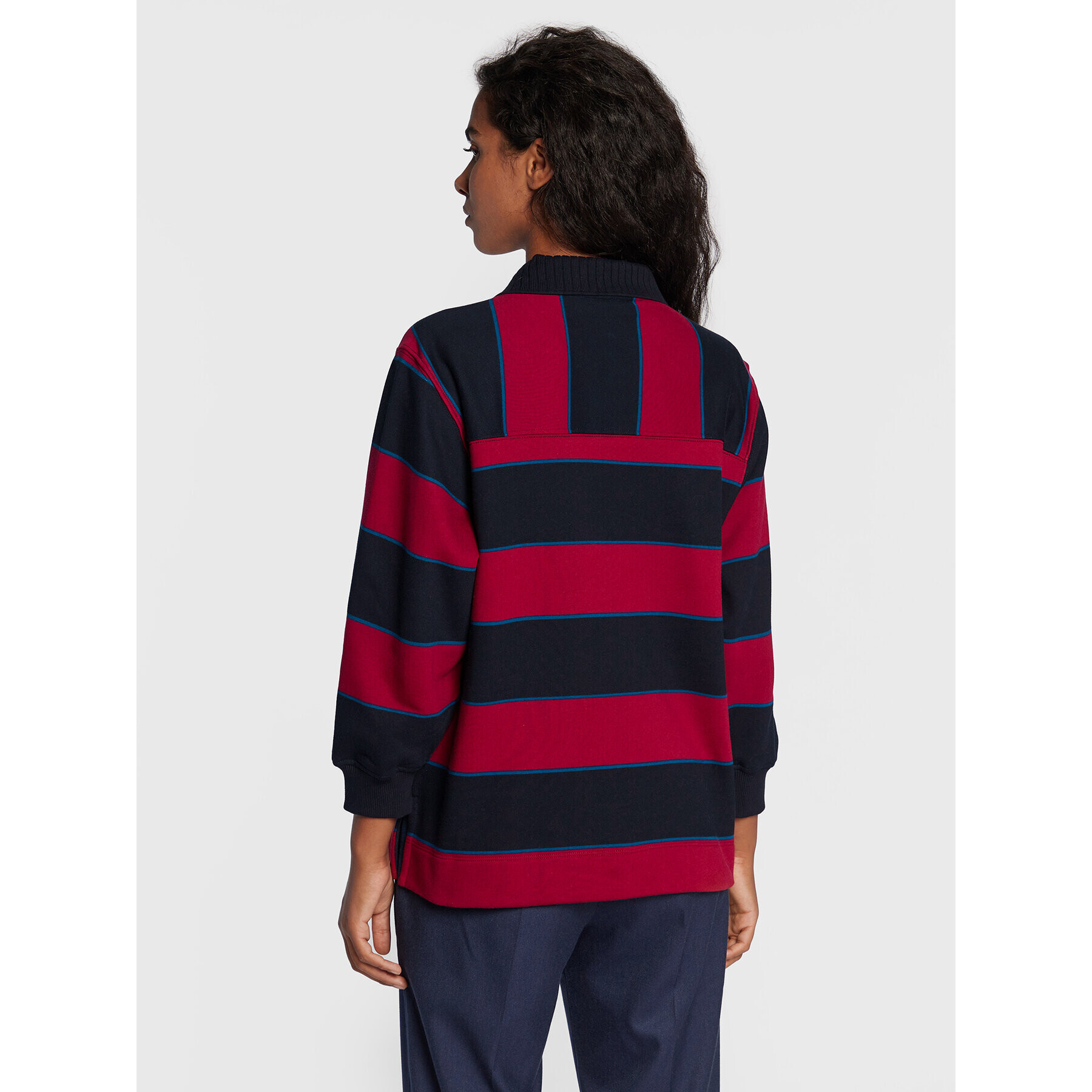 Tommy Hilfiger Jopa Half Zip Rugby WW0WW34698 Pisana Relaxed Fit - Pepit.si