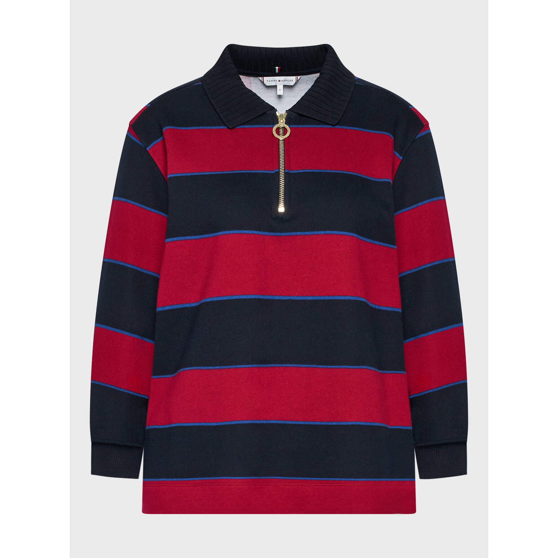 Tommy Hilfiger Jopa Half Zip Rugby WW0WW34698 Pisana Relaxed Fit - Pepit.si