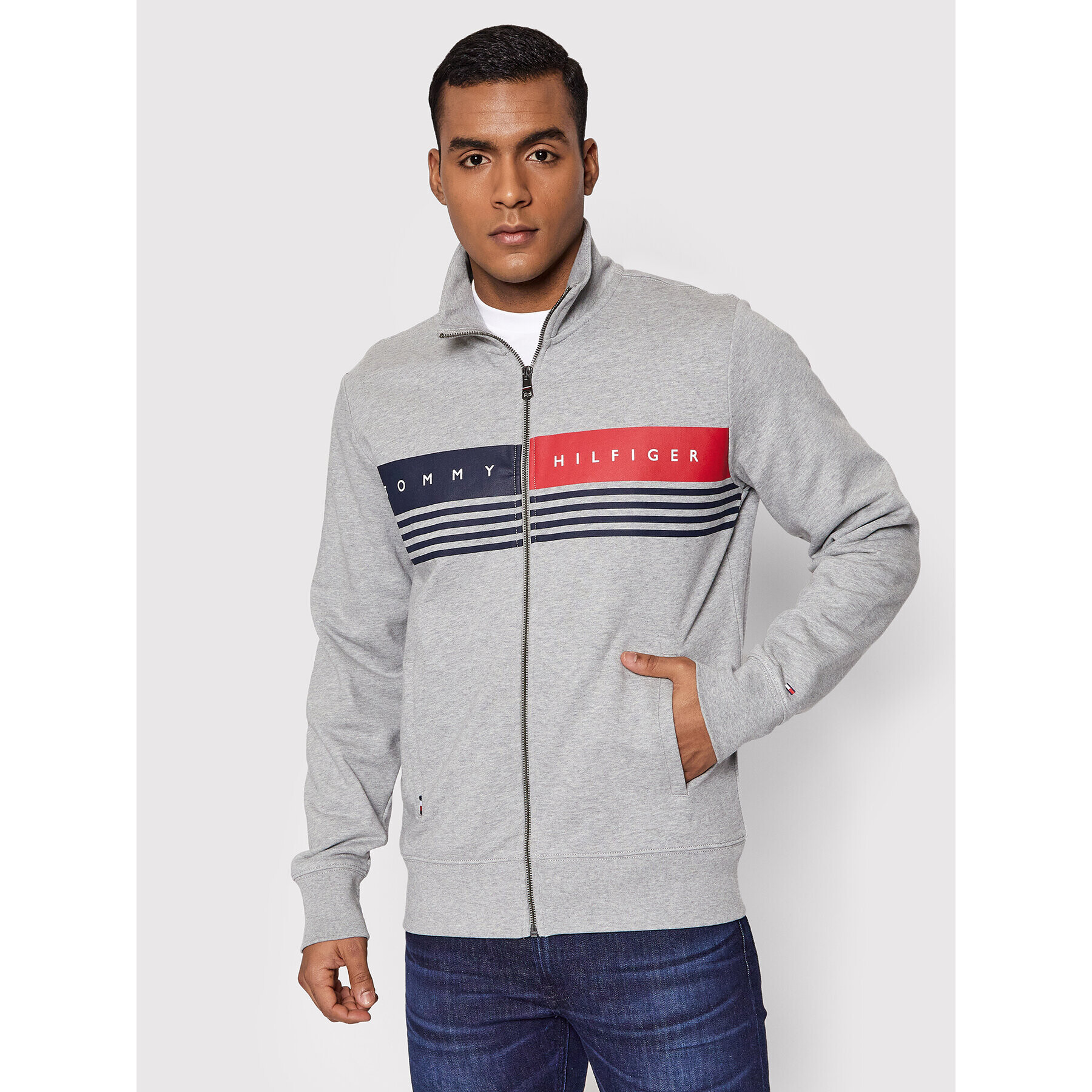 Tommy Hilfiger Jopa Logo MW0MW21094 Siva Regular Fit - Pepit.si