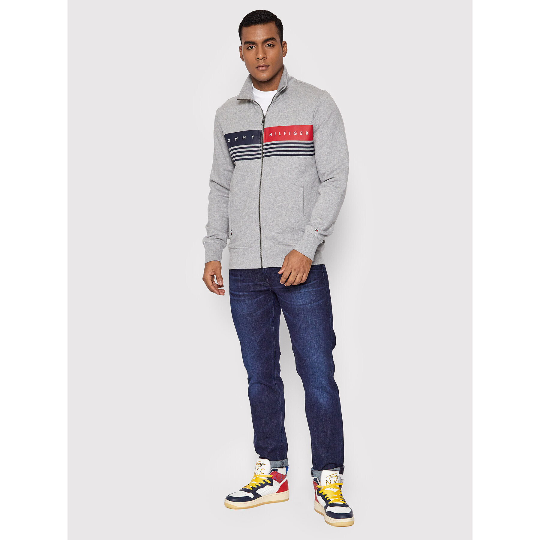 Tommy Hilfiger Jopa Logo MW0MW21094 Siva Regular Fit - Pepit.si