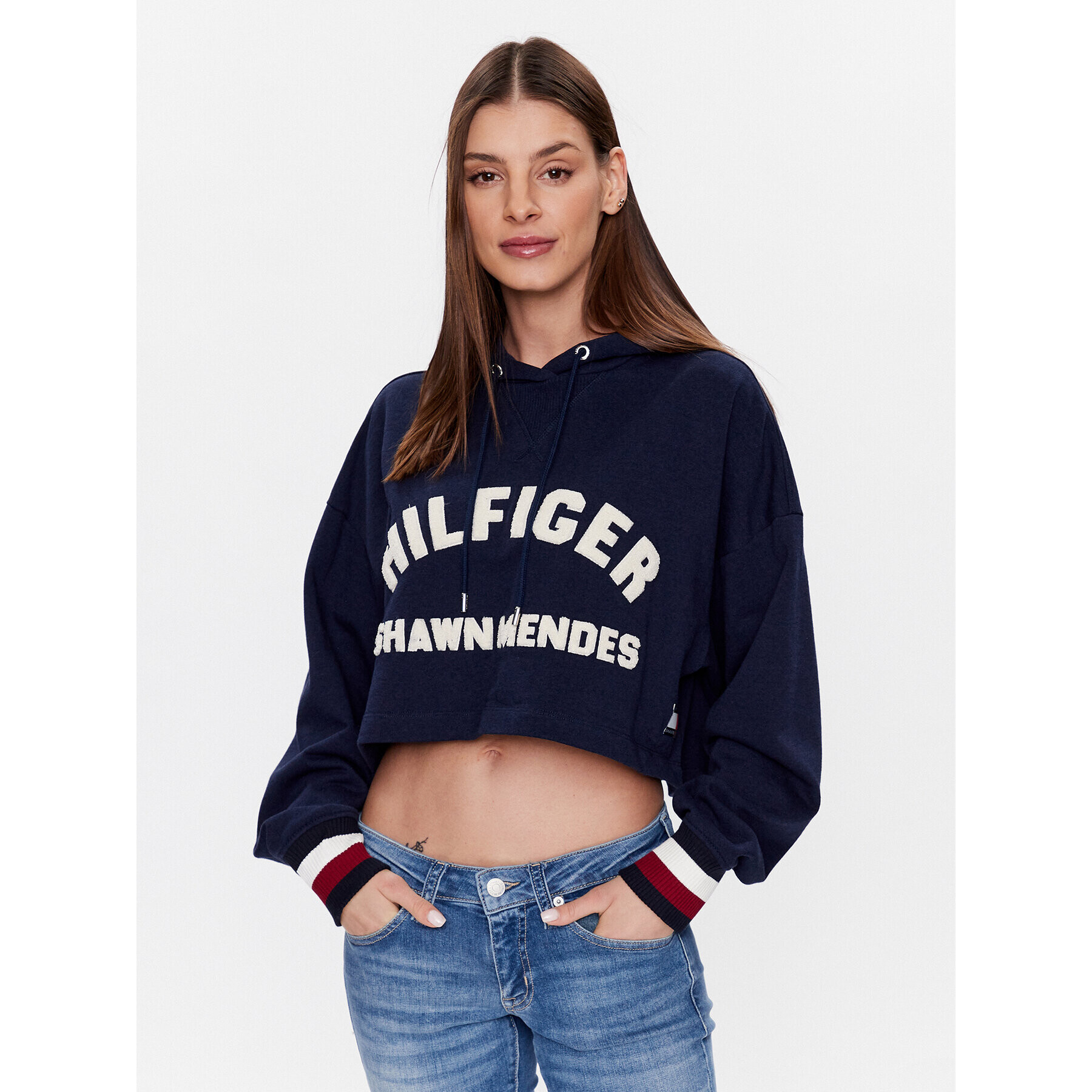 Tommy Hilfiger Jopa ThxSm WW0WW38984 Mornarsko modra Relaxed Fit - Pepit.si