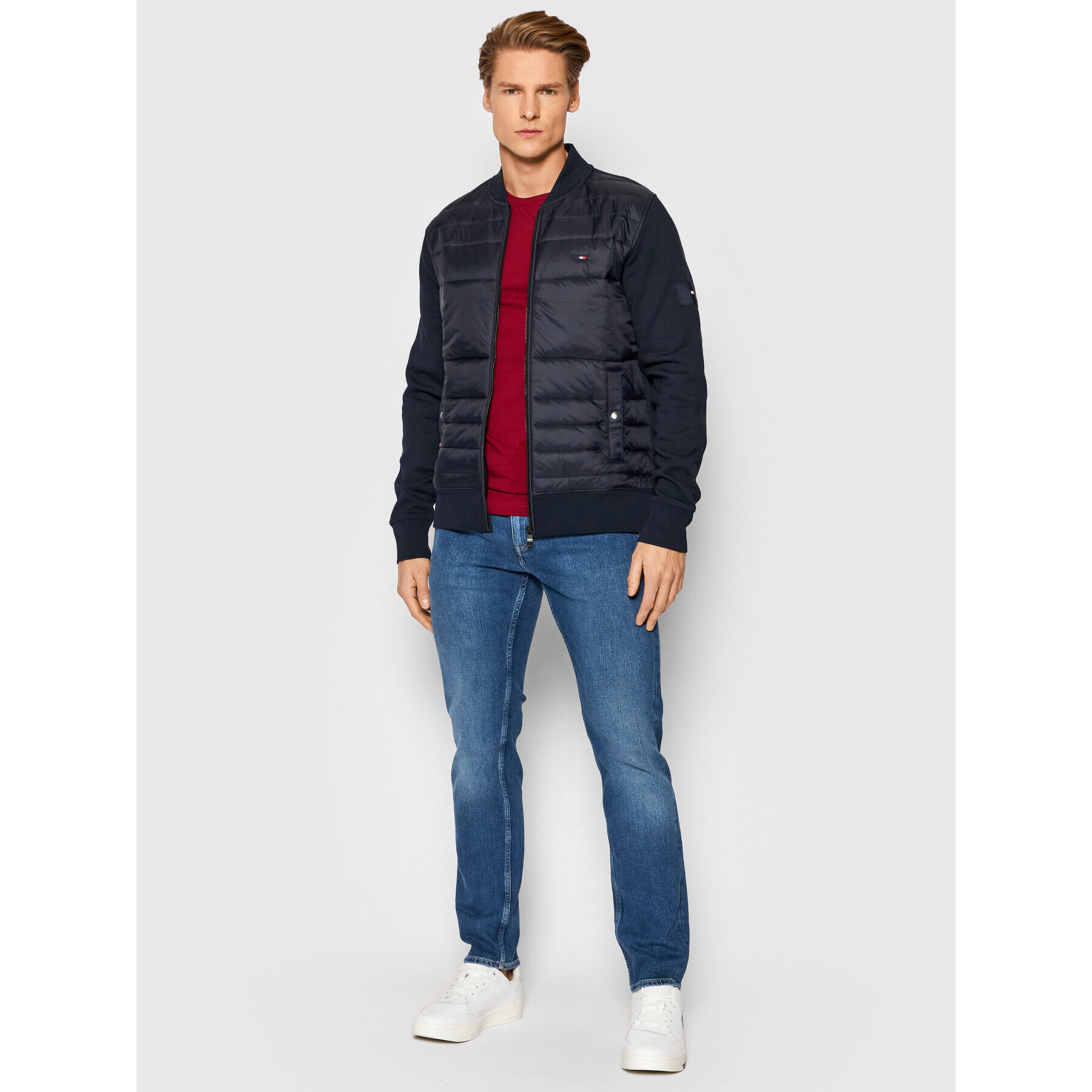 Tommy Hilfiger Jopa Zip Through MW0MW22122 Mornarsko modra Regular Fit - Pepit.si