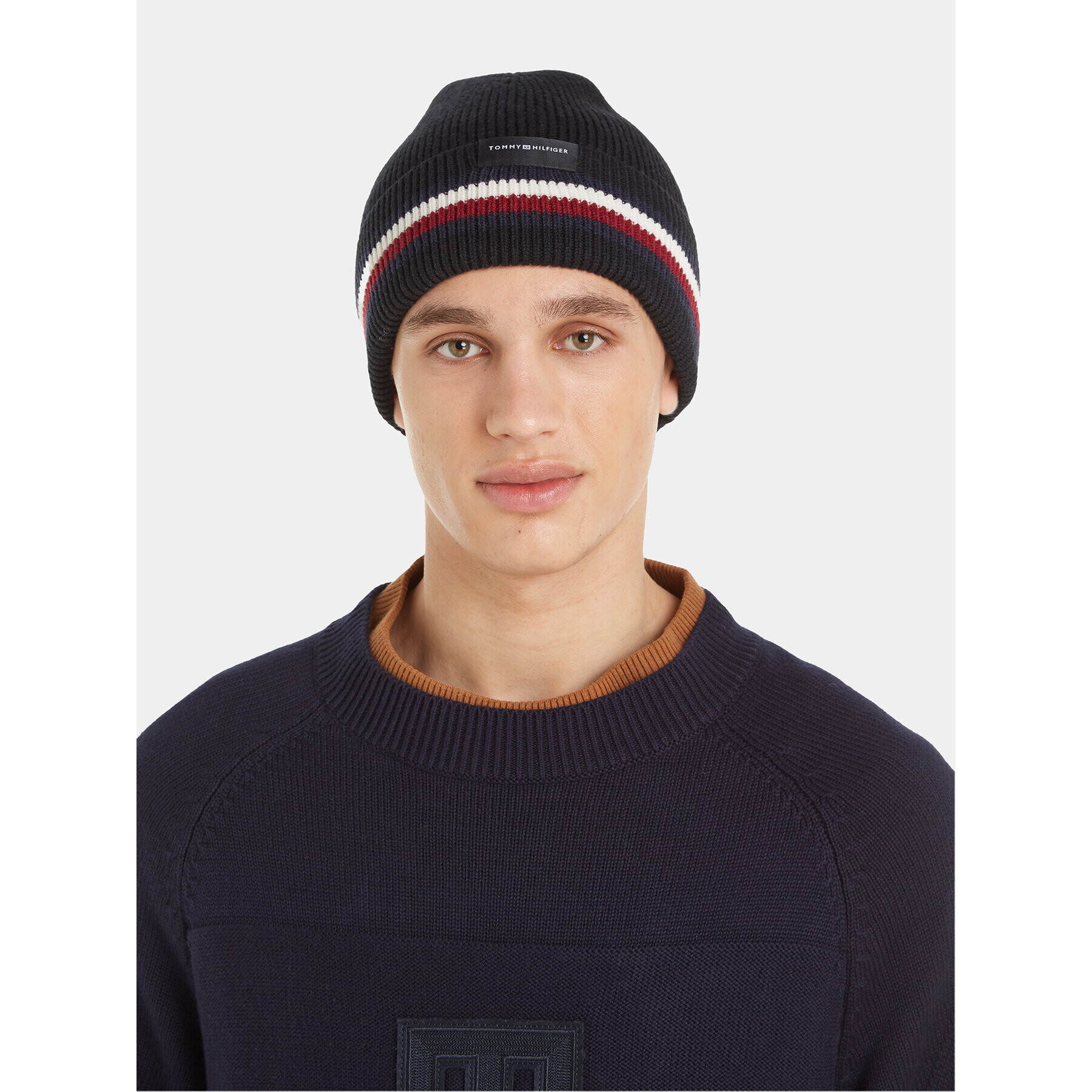 Tommy Hilfiger Kapa Corporate Beanie AM0AM11484 Črna - Pepit.si