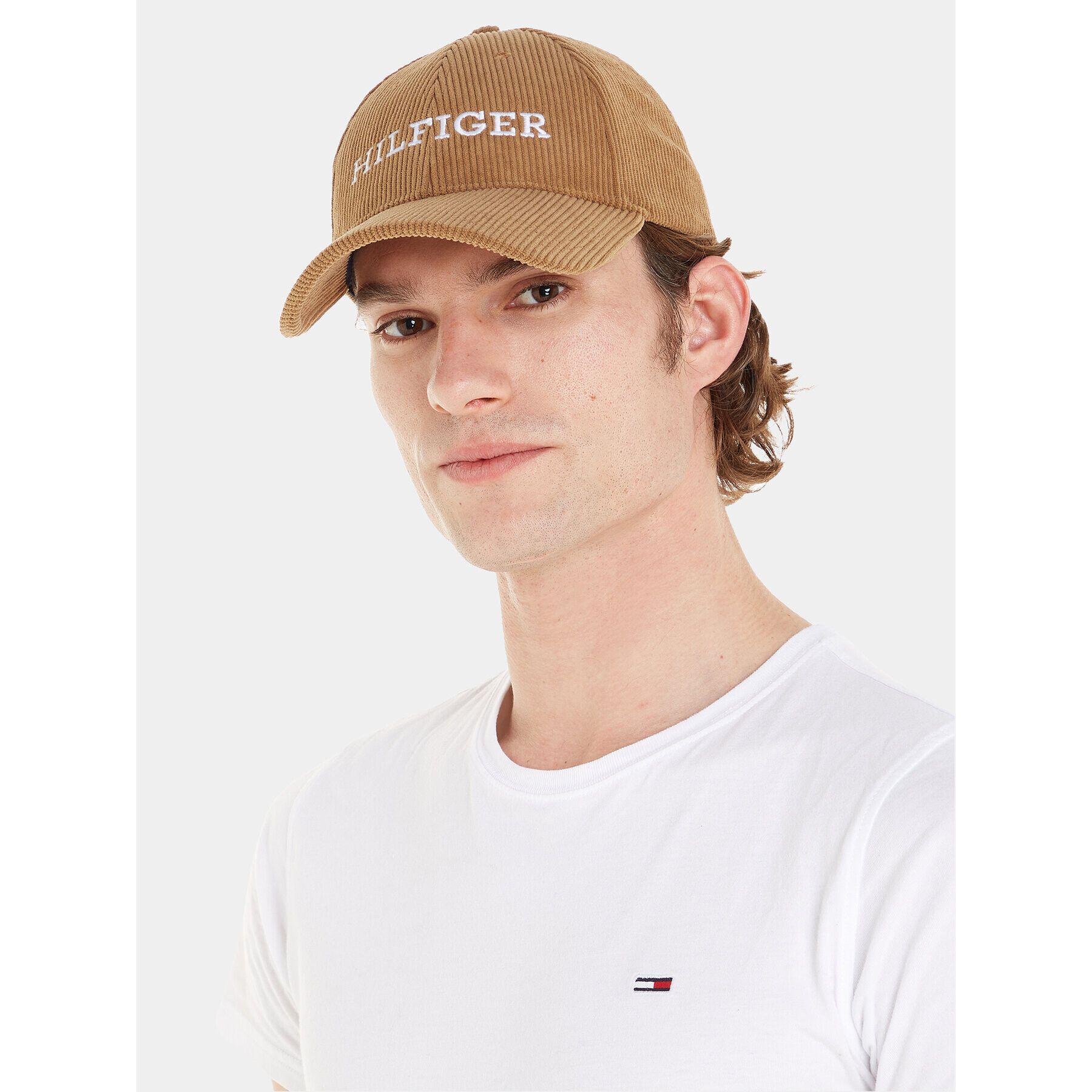 Tommy Hilfiger Kapa s šiltom Monotype Cordoroy Cap AM0AM11990 Bež - Pepit.si