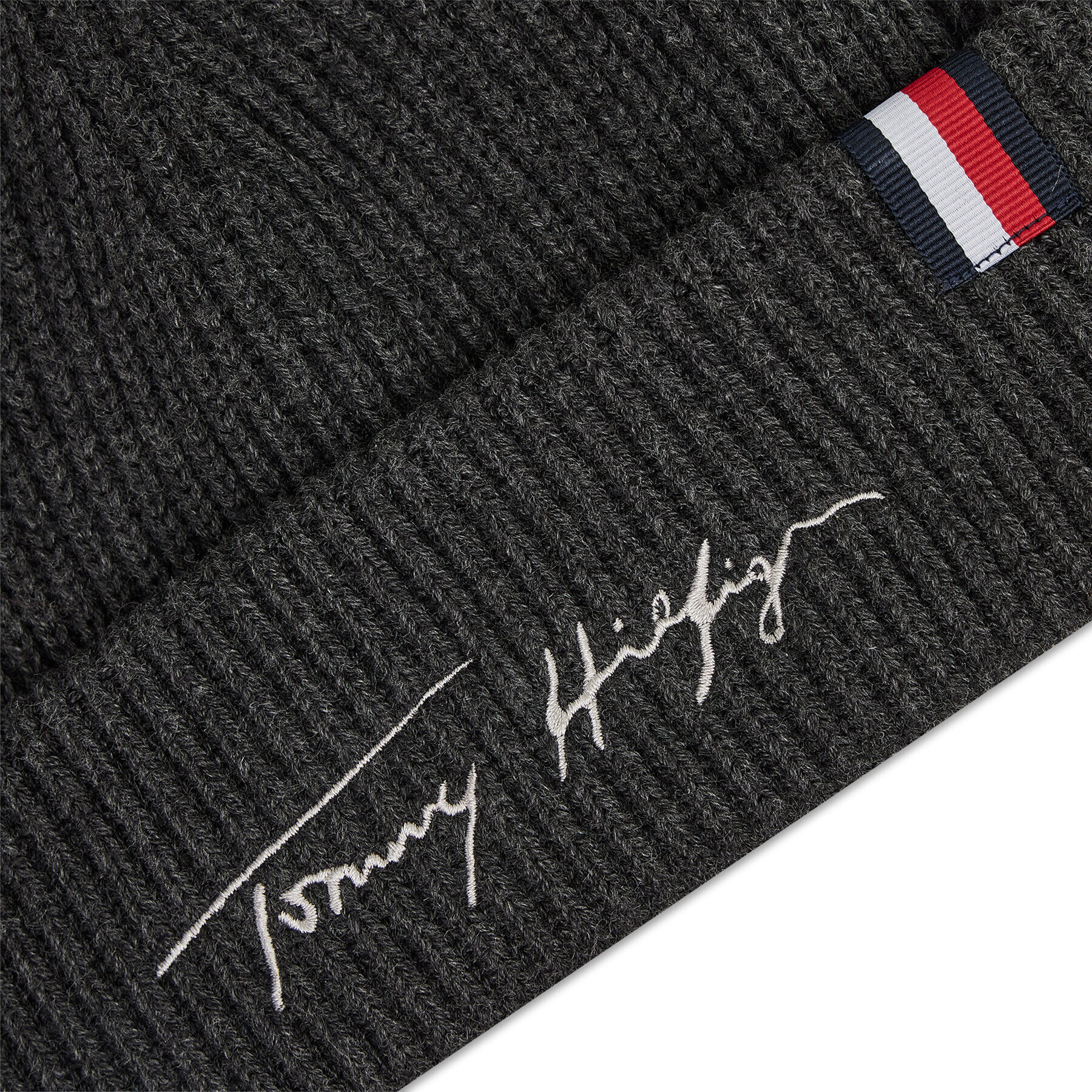 Tommy Hilfiger Kapa Th Signature Beanie AM0AM07869 Siva - Pepit.si